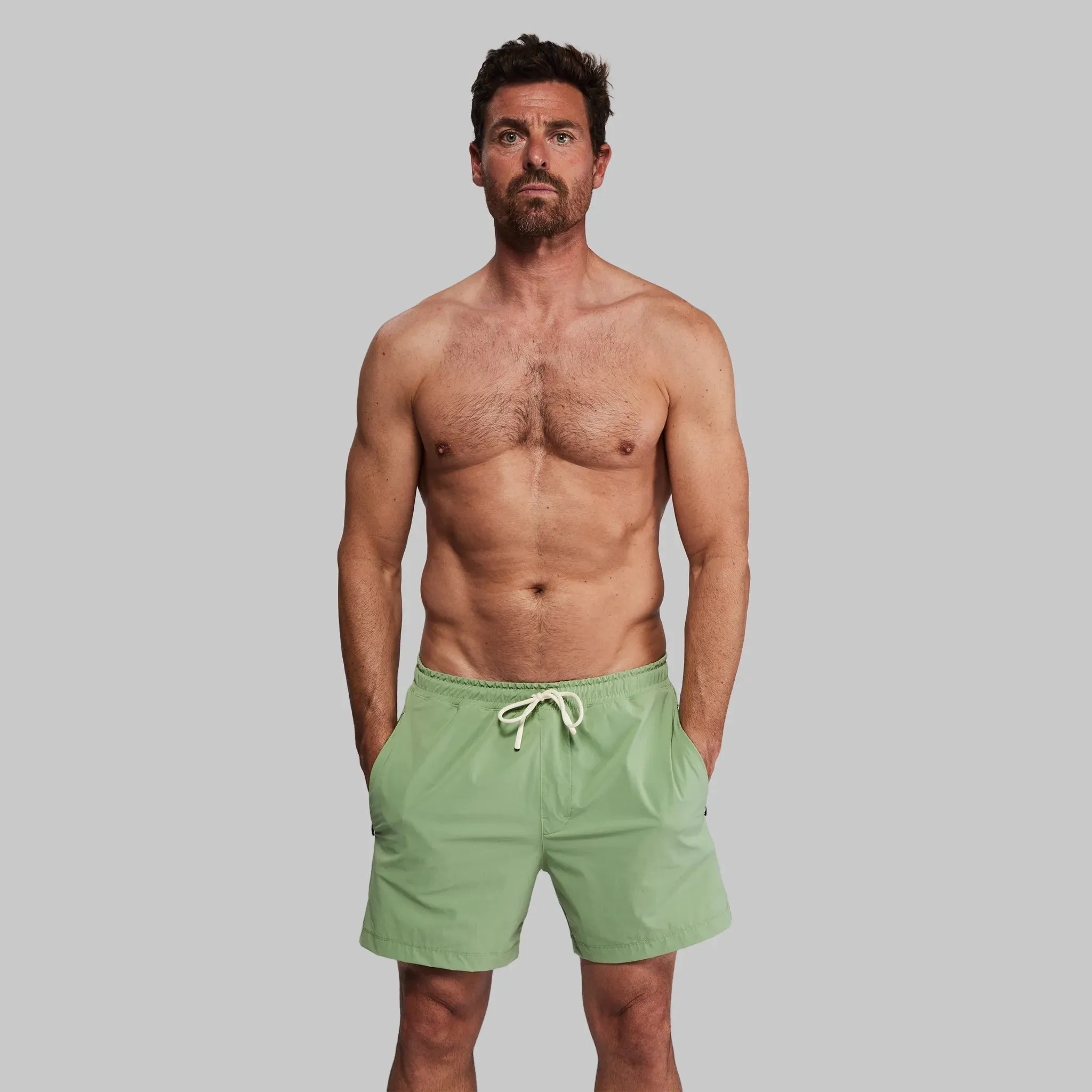 Equator Swim Shorts. Sage Green edition