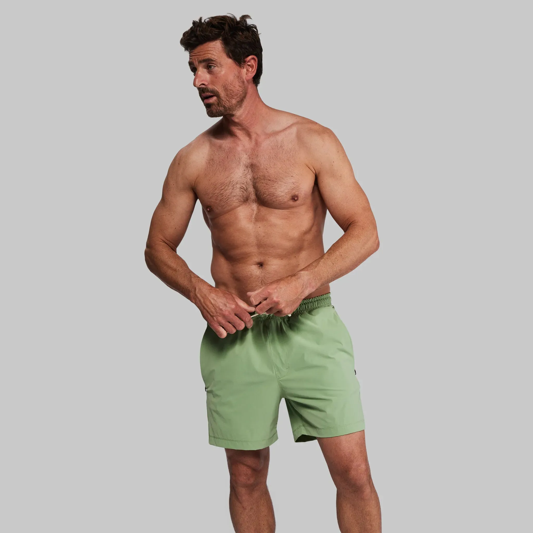 Equator Swim Shorts. Sage Green edition