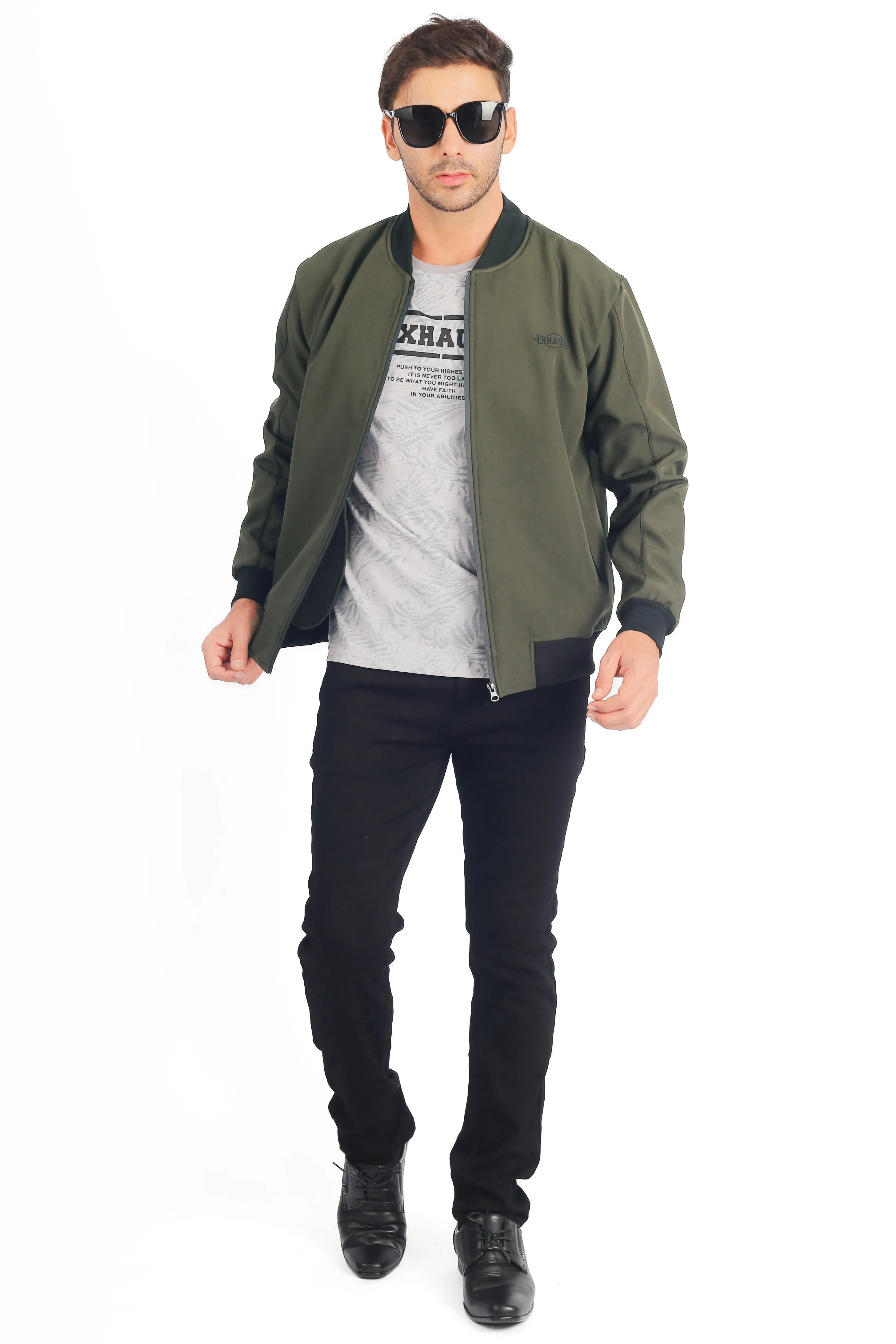 EXHAUST MEN'S LONG SLEEVE BOMBER JACKET 1639