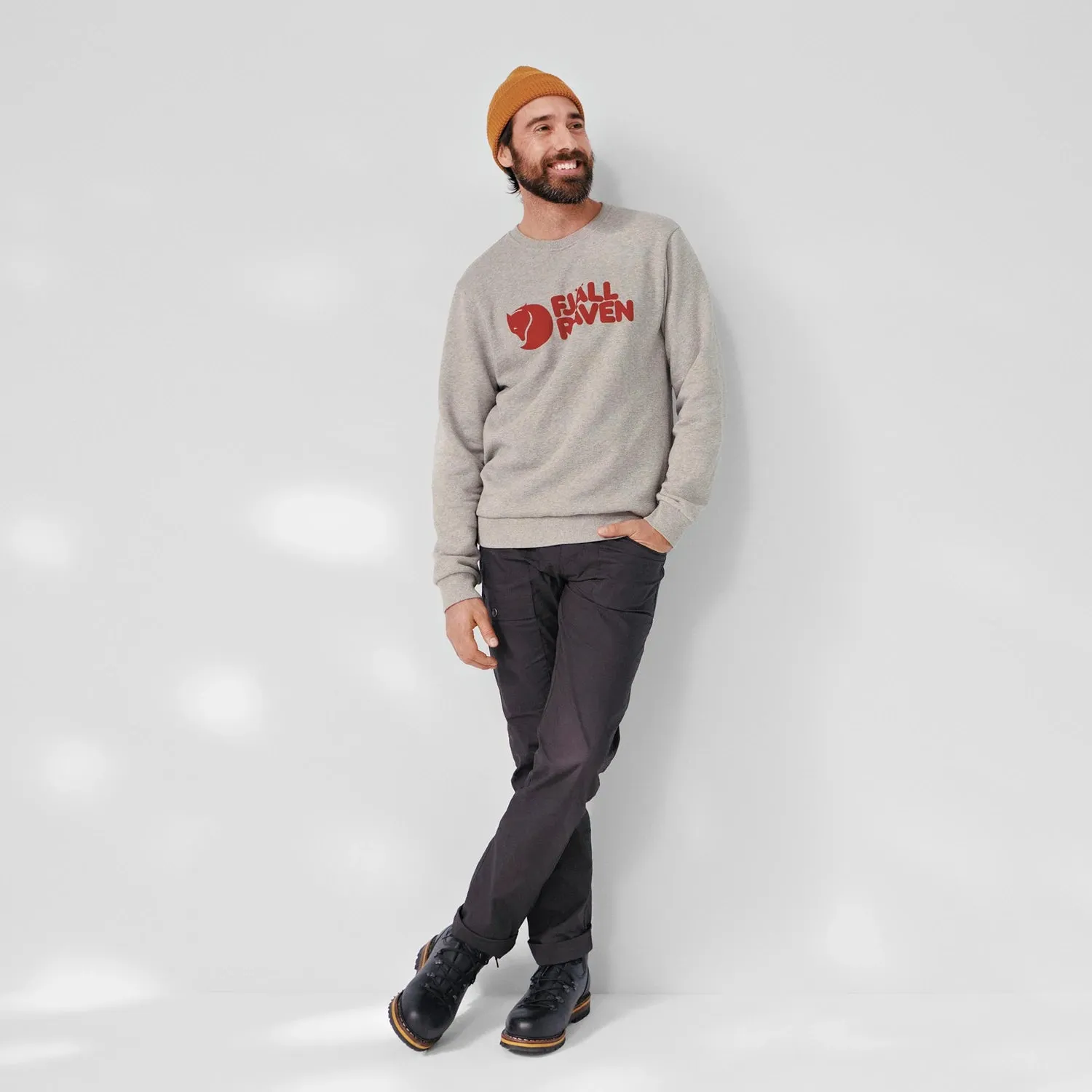 Fjallraven Logo Sweater - Grey Melange