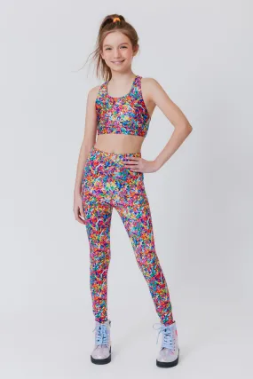 Girls Leggings in Rainbow Sprinkles