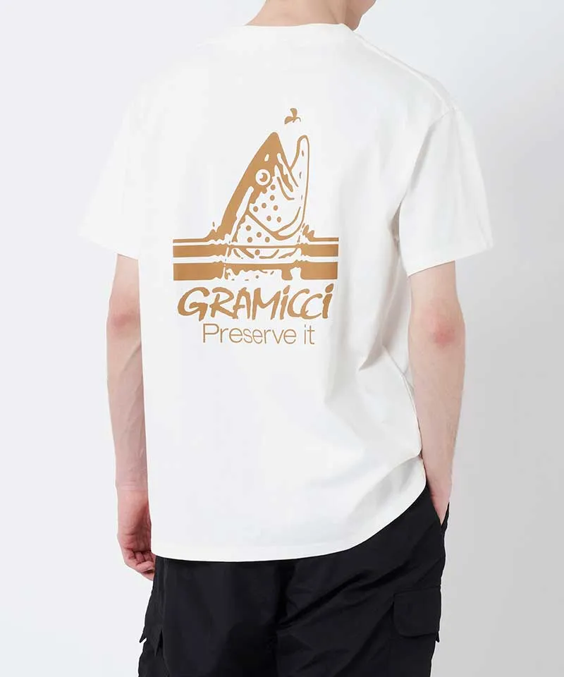 Gramicci Vintage Black Trout Logo Short Sleeve T-Shirt