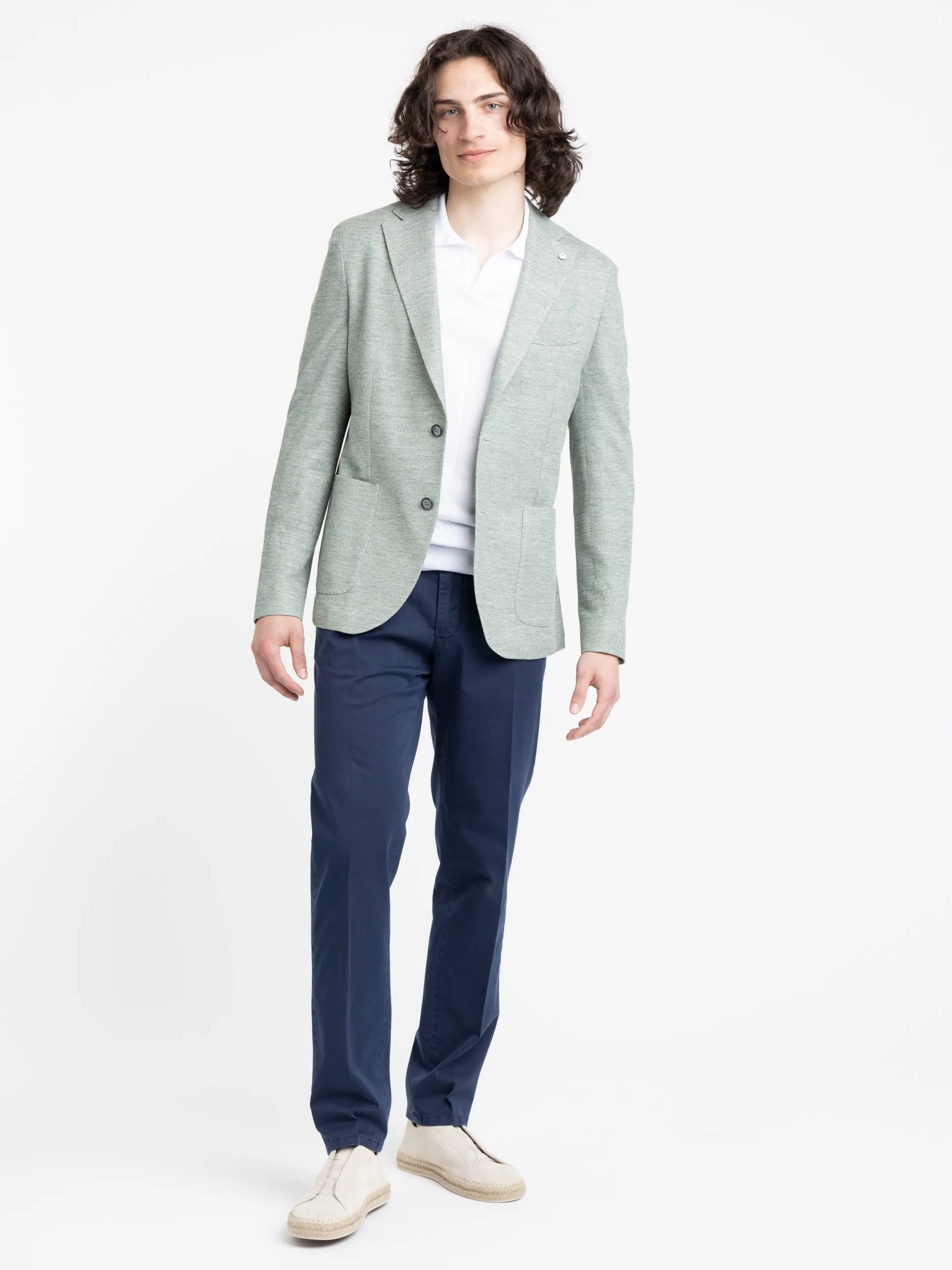 Green Jack Cotton-Linen Sport Jacket