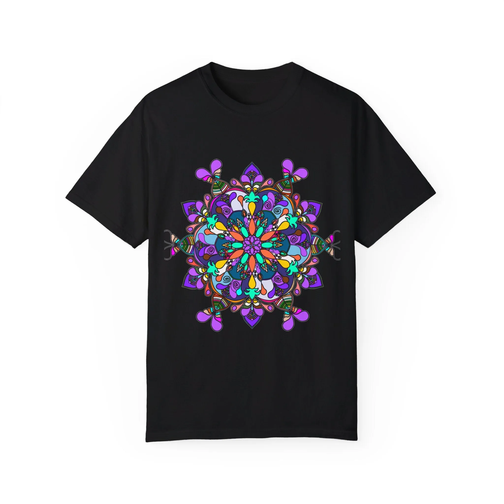 Hand-Drawn Mandala T-Shirt - 100% Ring-Spun Cotton