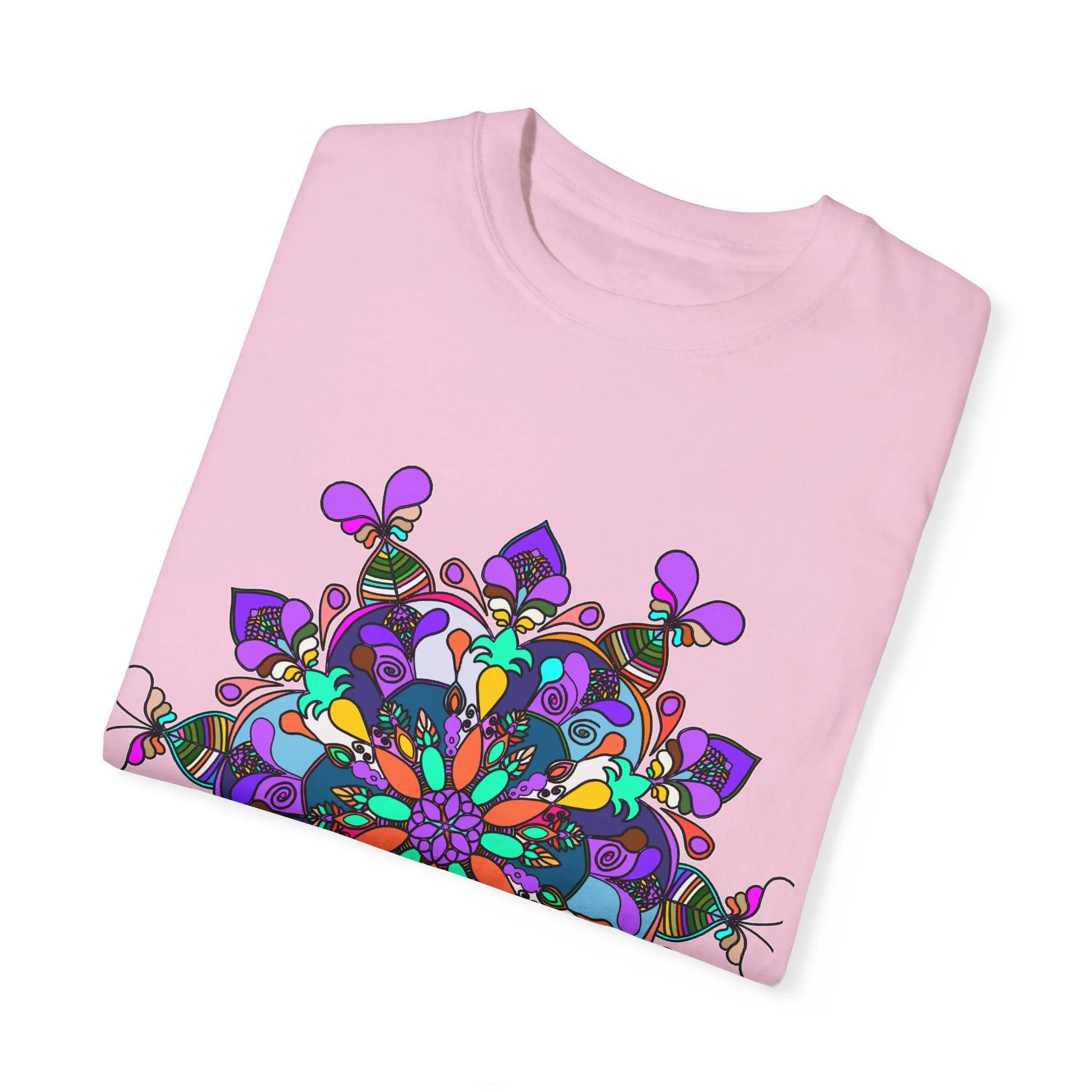 Hand-Drawn Mandala T-Shirt - 100% Ring-Spun Cotton