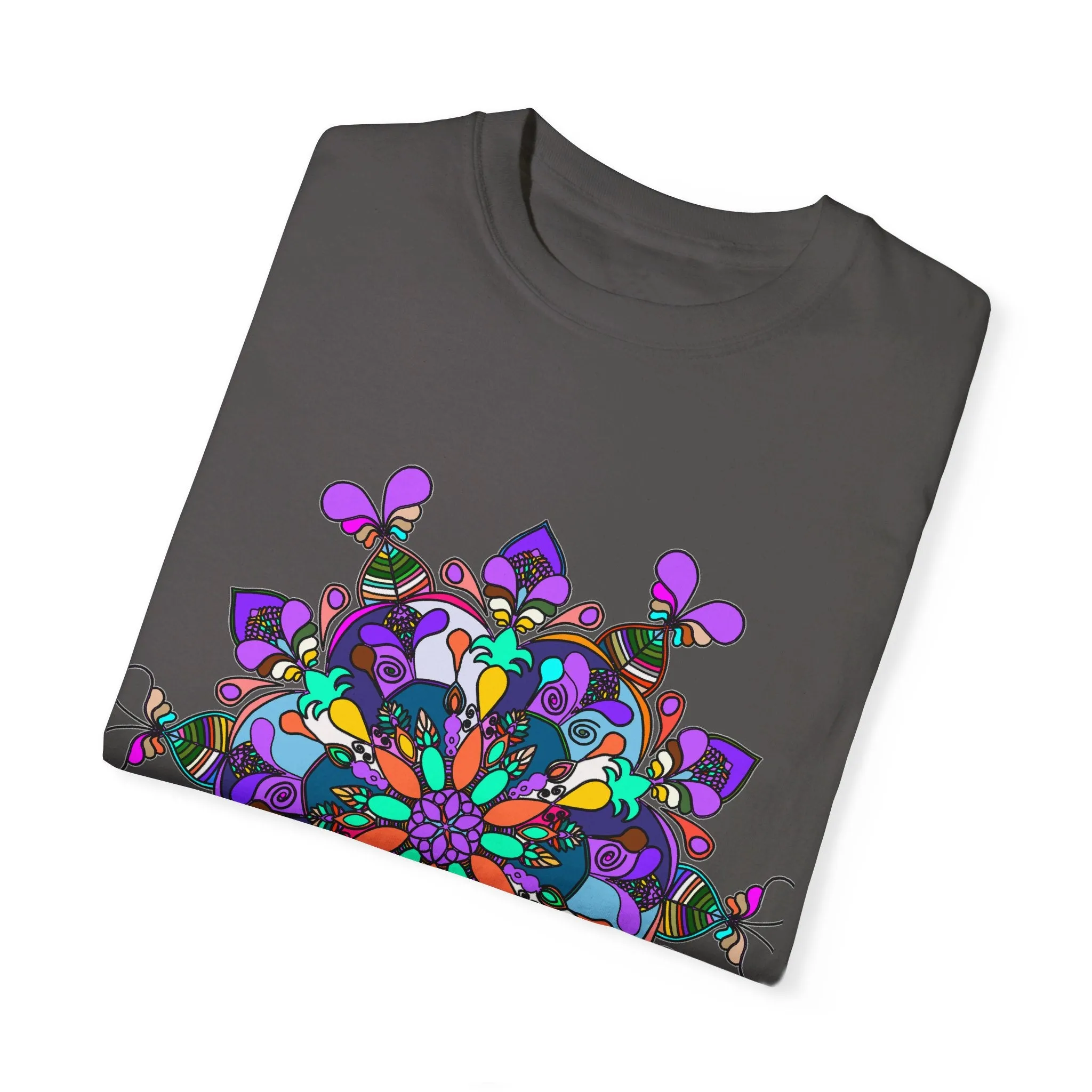 Hand-Drawn Mandala T-Shirt - 100% Ring-Spun Cotton