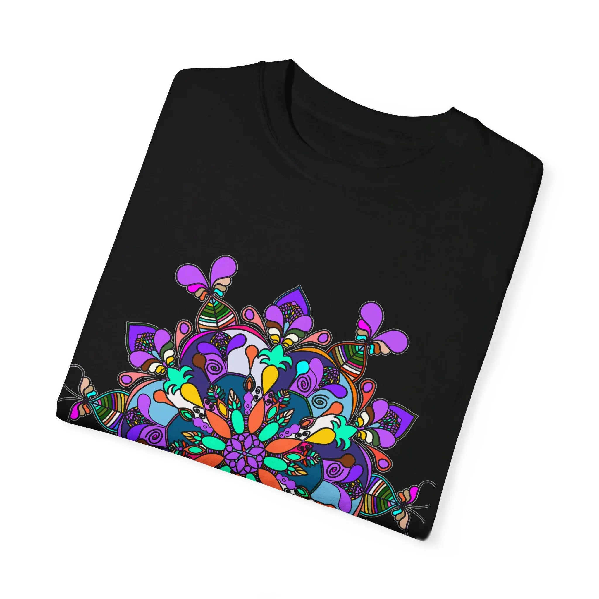 Hand-Drawn Mandala T-Shirt - 100% Ring-Spun Cotton