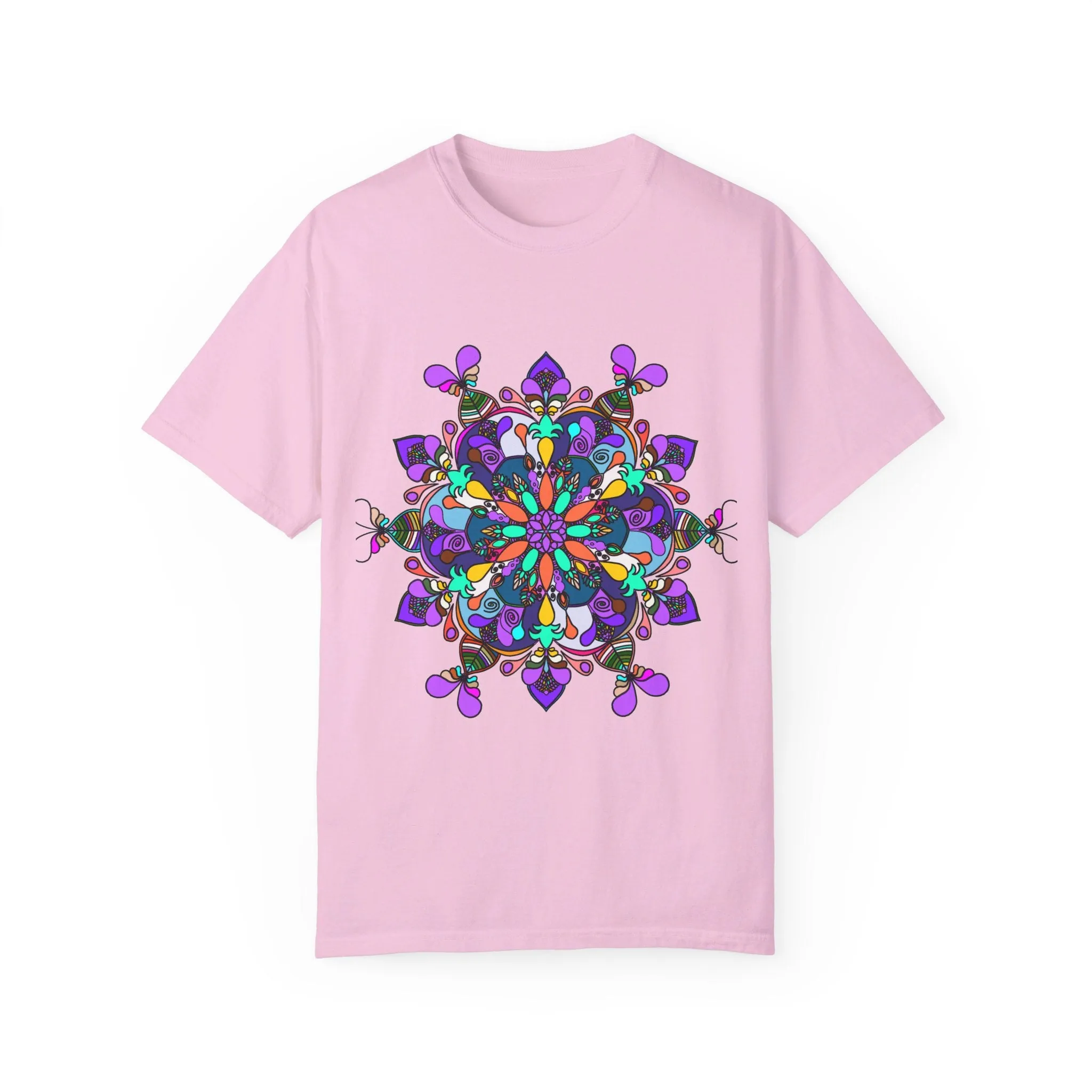 Hand-Drawn Mandala T-Shirt - 100% Ring-Spun Cotton