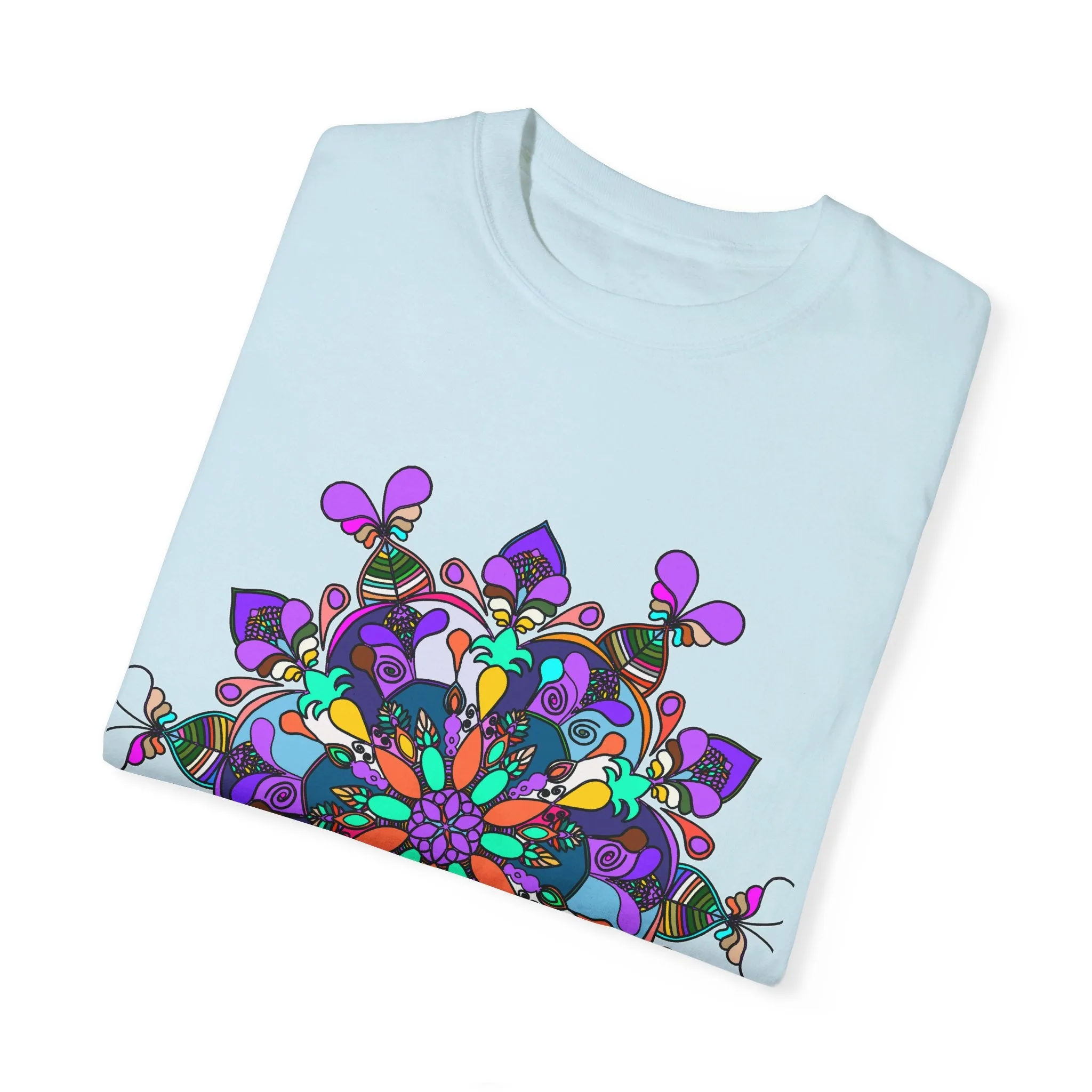 Hand-Drawn Mandala T-Shirt - 100% Ring-Spun Cotton