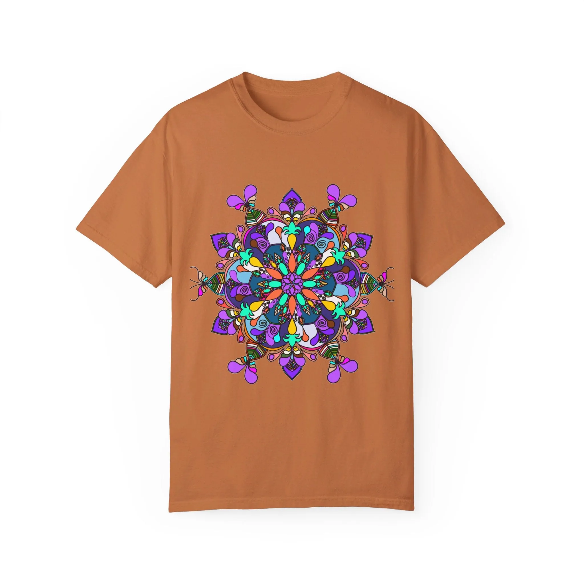 Hand-Drawn Mandala T-Shirt - 100% Ring-Spun Cotton