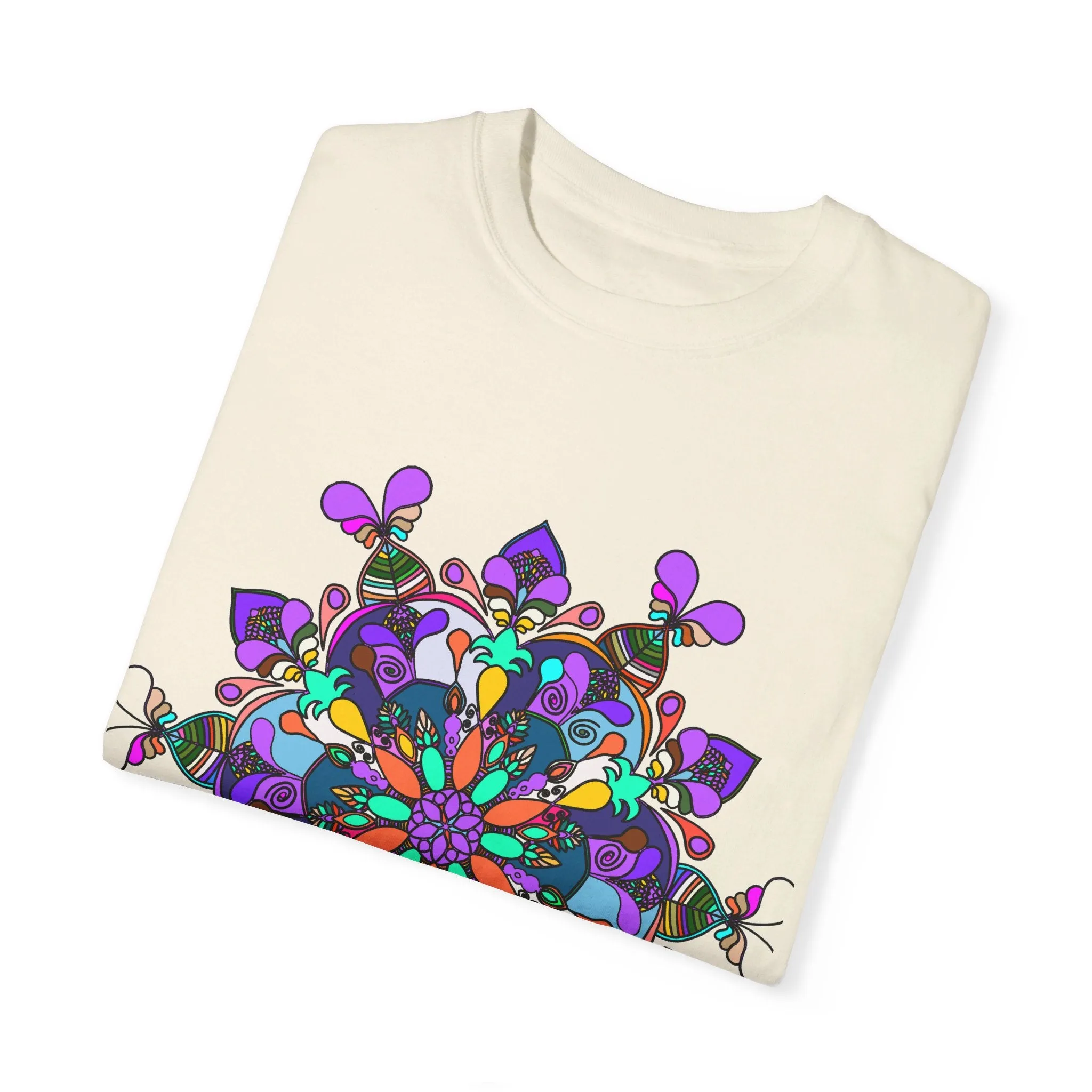 Hand-Drawn Mandala T-Shirt - 100% Ring-Spun Cotton