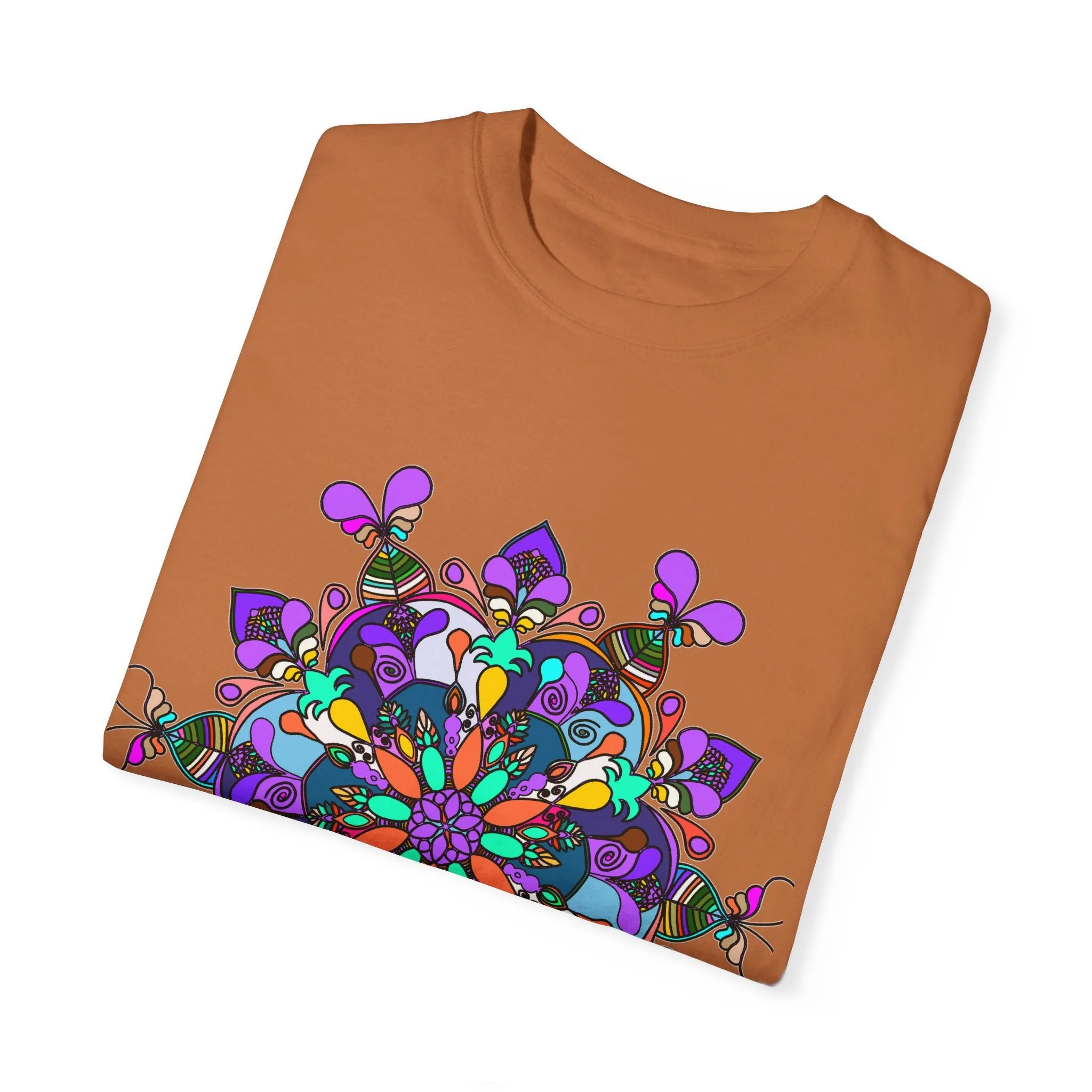 Hand-Drawn Mandala T-Shirt - 100% Ring-Spun Cotton