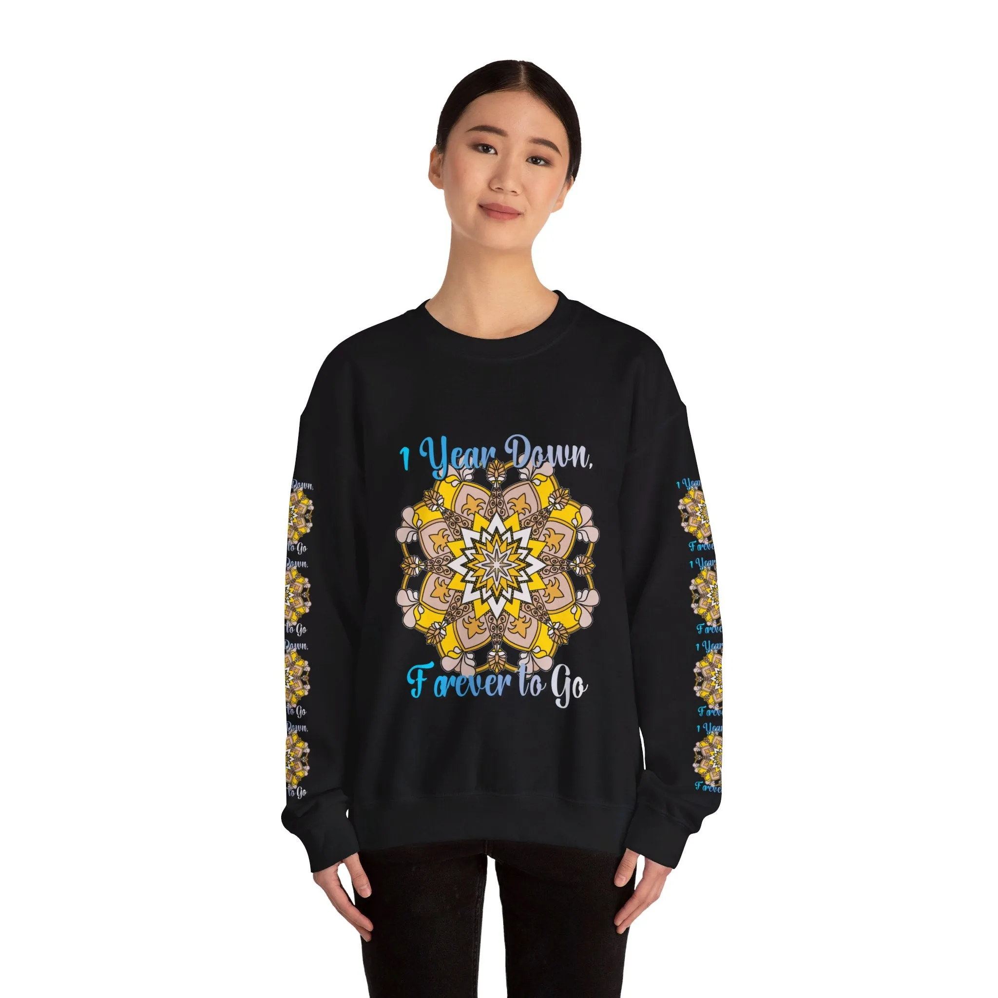 Handmade Mandala Design Sweatshirt for 1st Anniversary