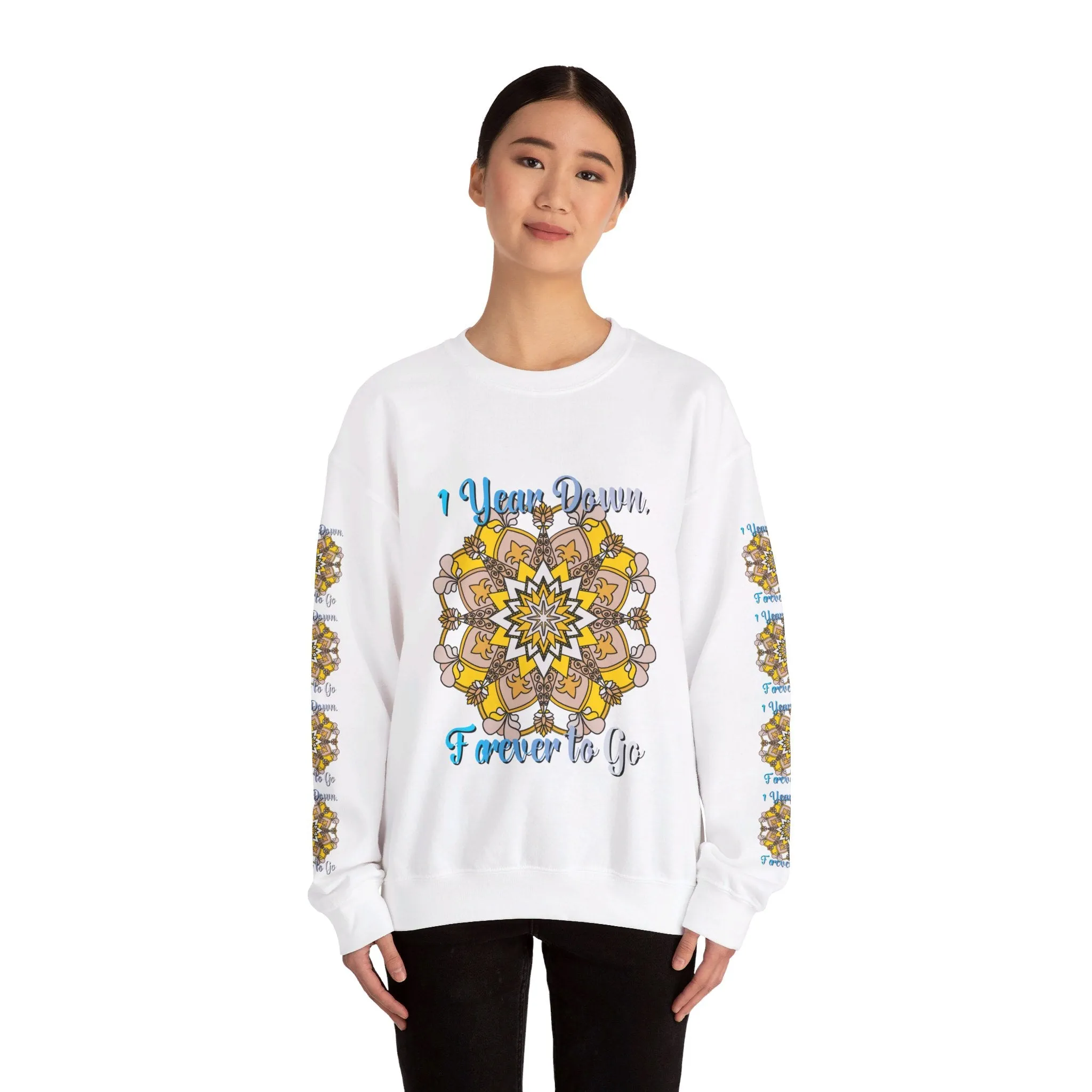 Handmade Mandala Design Sweatshirt for 1st Anniversary