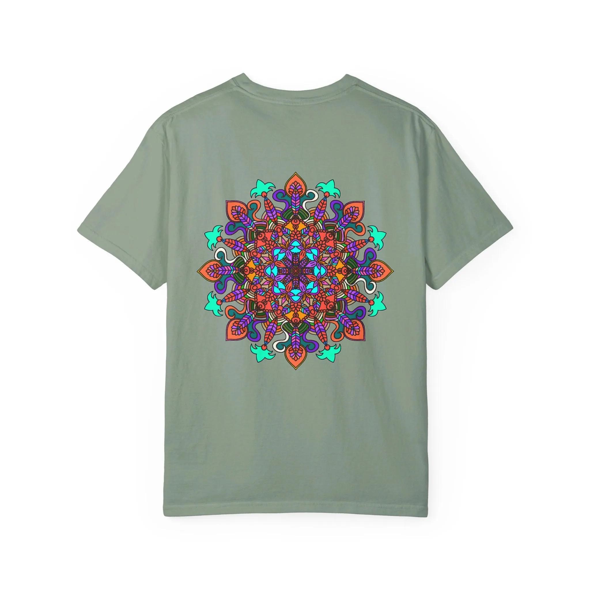 Handmade Mandala Design T-Shirt - 100% Cotton