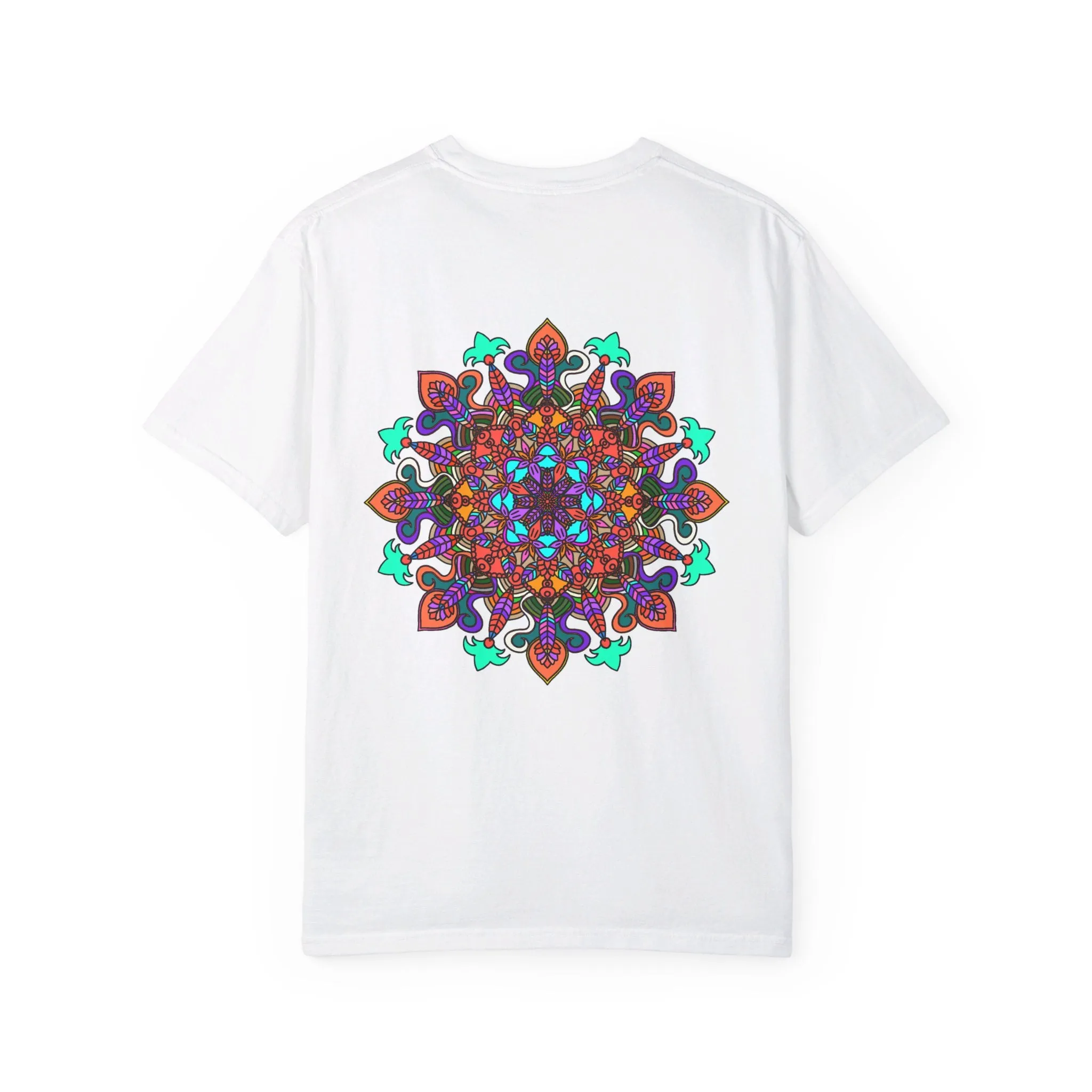 Handmade Mandala Design T-Shirt - 100% Cotton