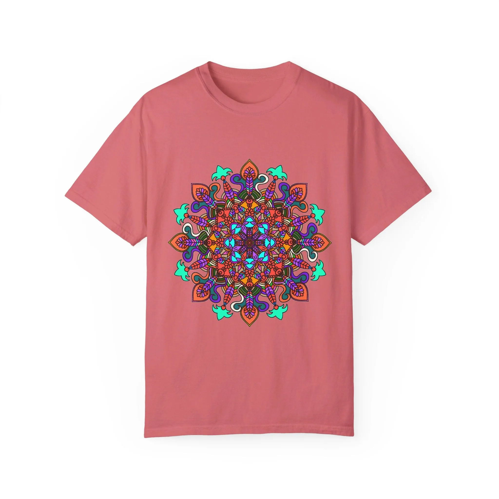 Handmade Mandala Design T-Shirt - 100% Cotton