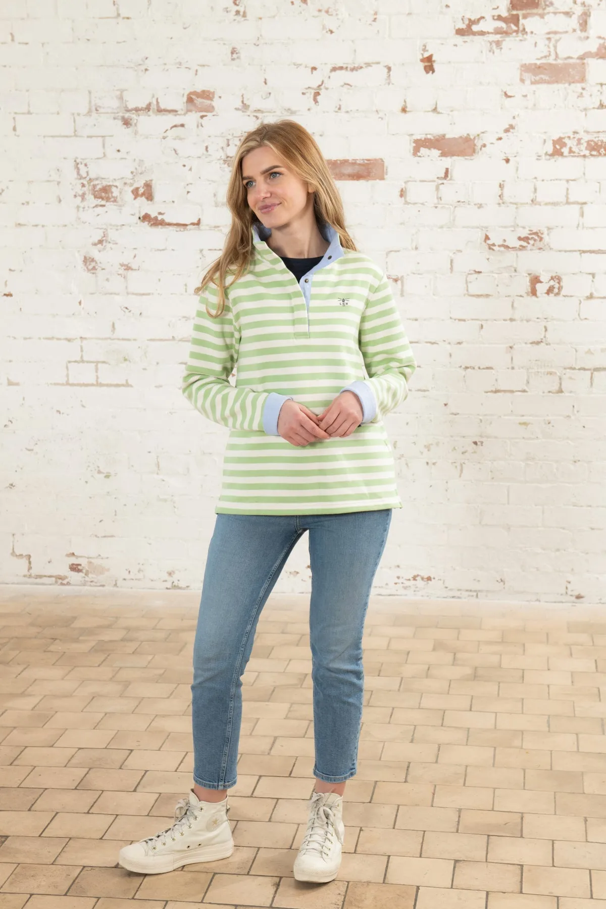 Haven Jersey - Soft Green Stripe