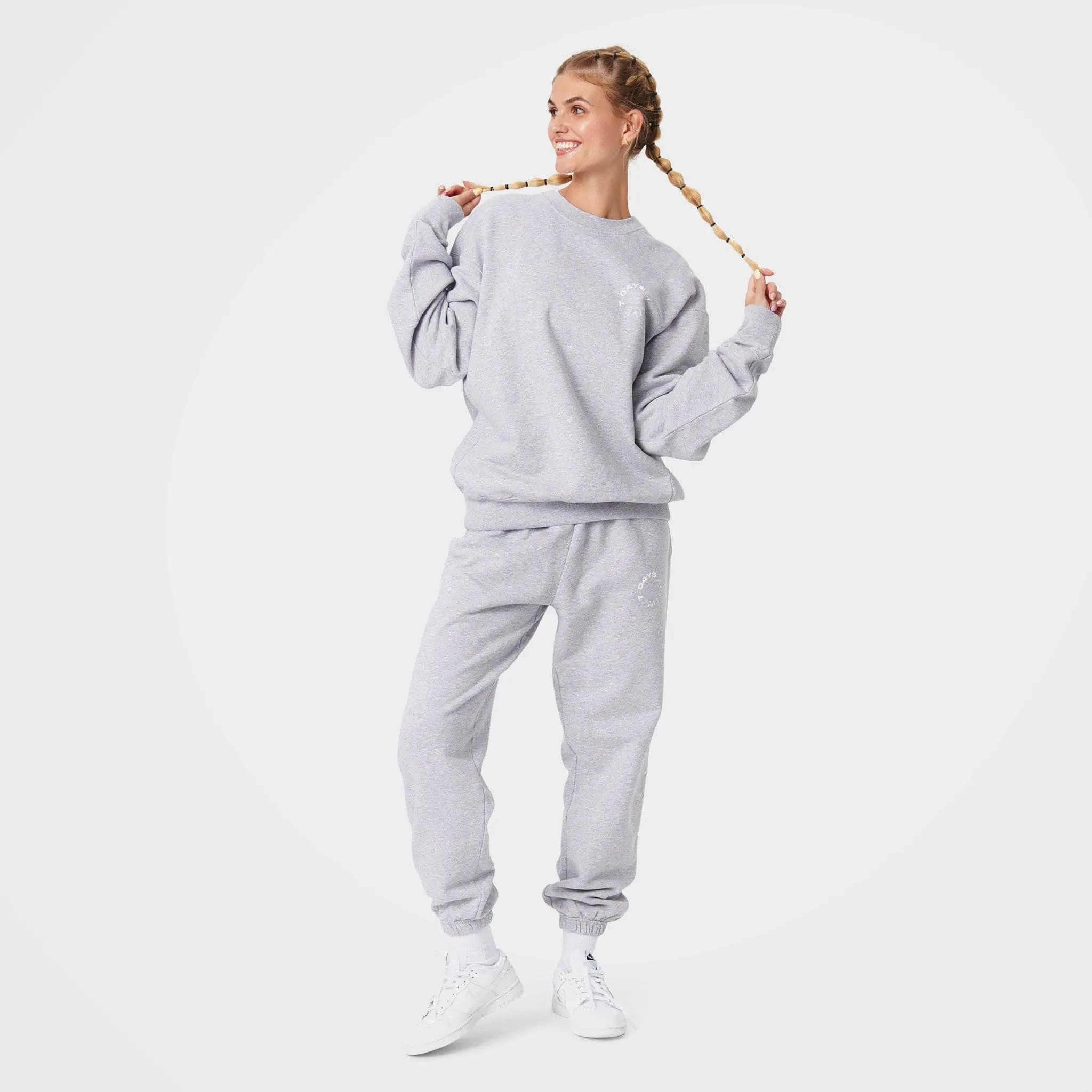 Heather Grey Organic Cotton Sweatpants by 7Days Active