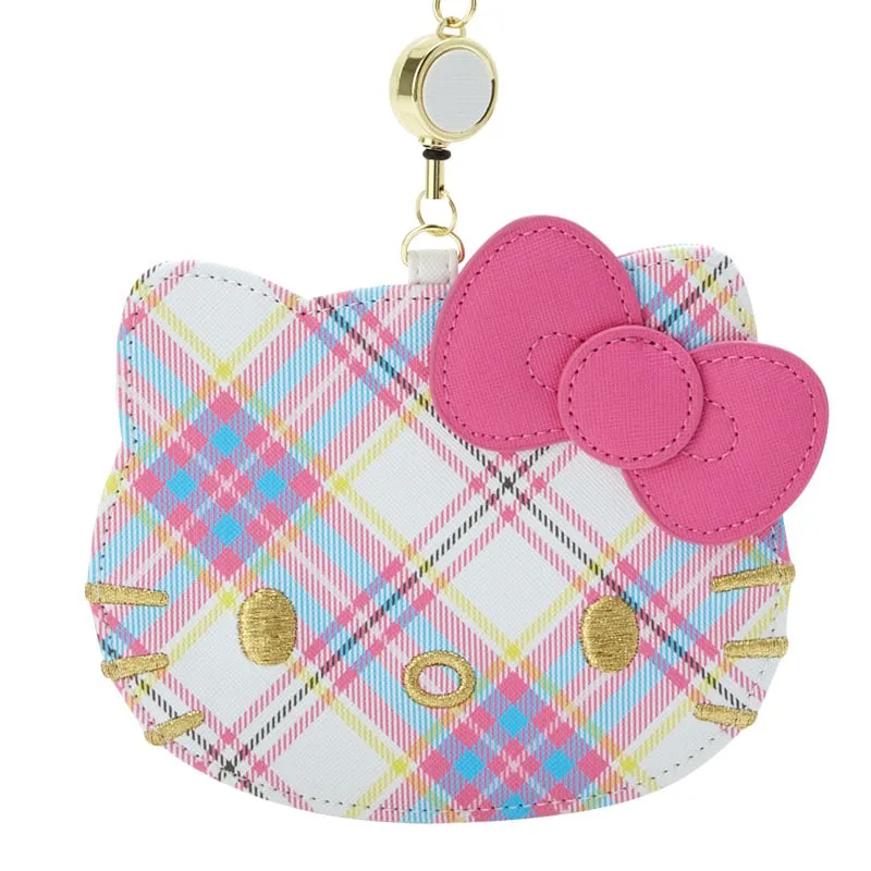 Hello Kitty Card Case with Key Reel (Hello Kitty Dress Tartan Series)