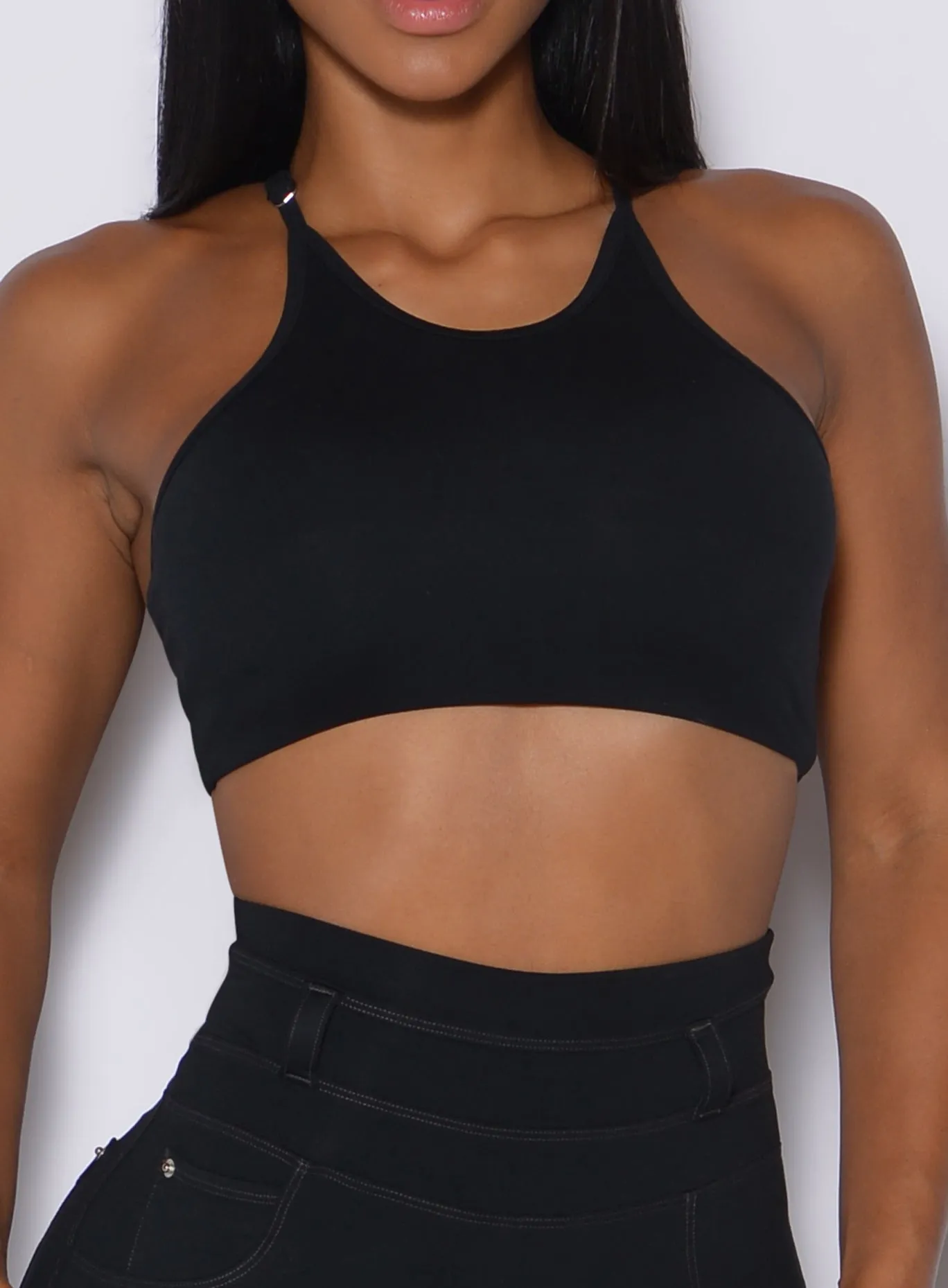 High Neck Crop Bra