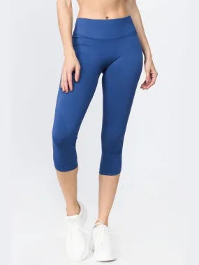 High Rise Cinched Ankle Seamless Capri Leggings