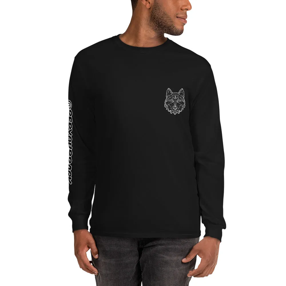 Husky White Unisex Long Sleeve Shirt