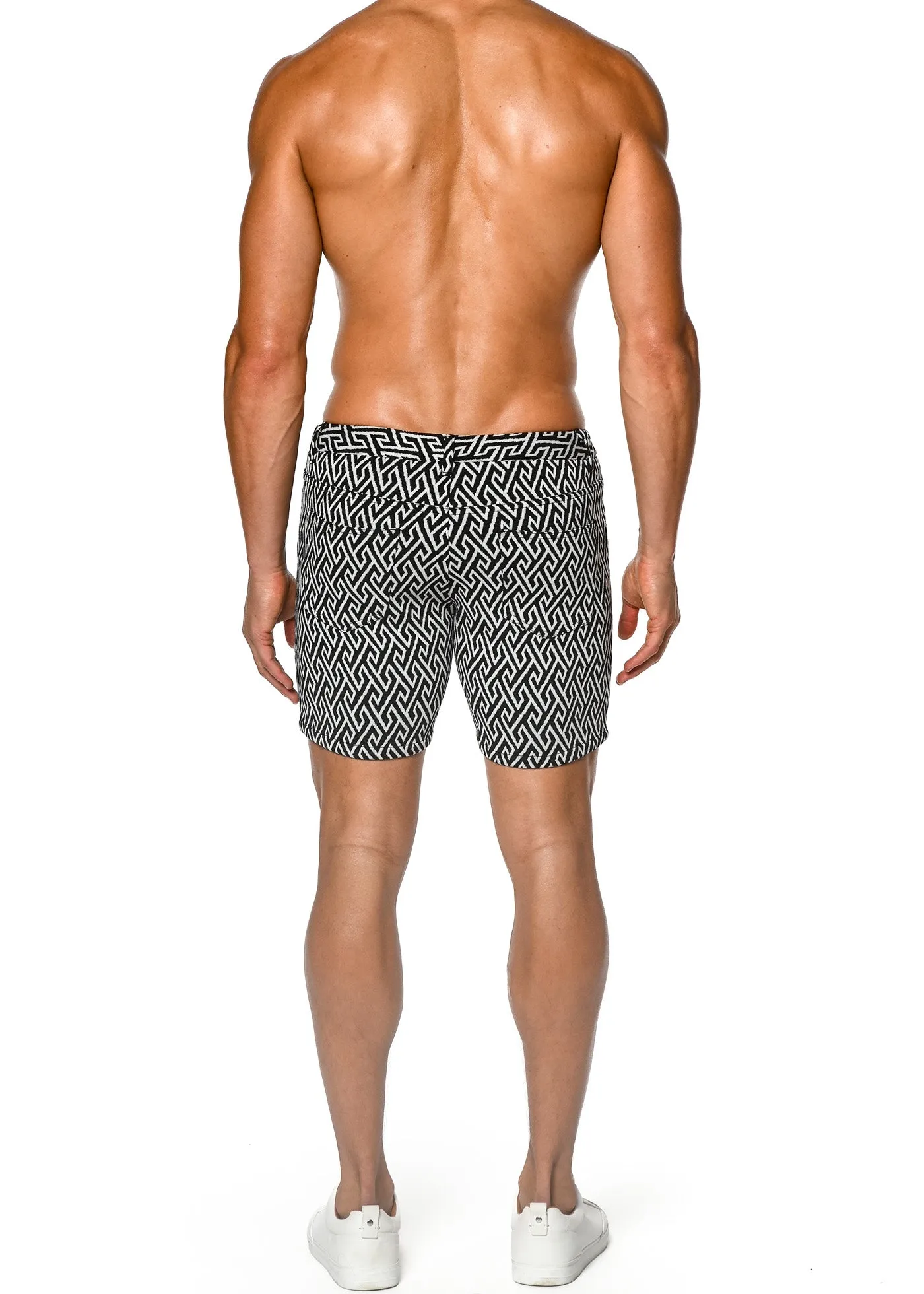 JACQUARD STRETCH KNIT SHORT