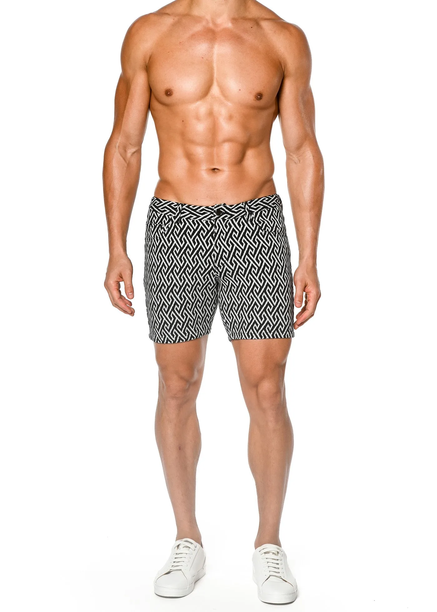 JACQUARD STRETCH KNIT SHORT