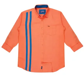 JDC Boy's Orange Strips Shirt