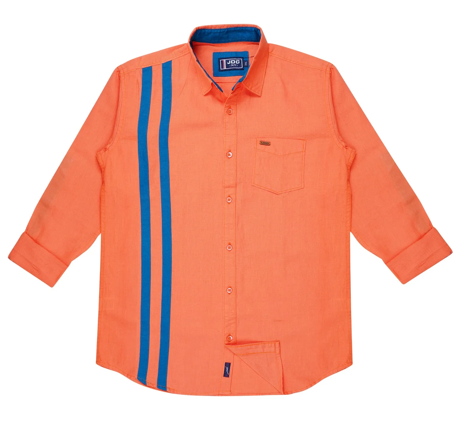 JDC Boy's Orange Strips Shirt