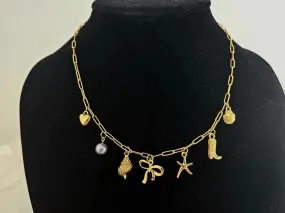 Just Lil Things Artificial Gold  Necklace jltn1085