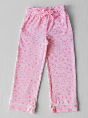 Kid's Everyday Pants - Soccer in Pink