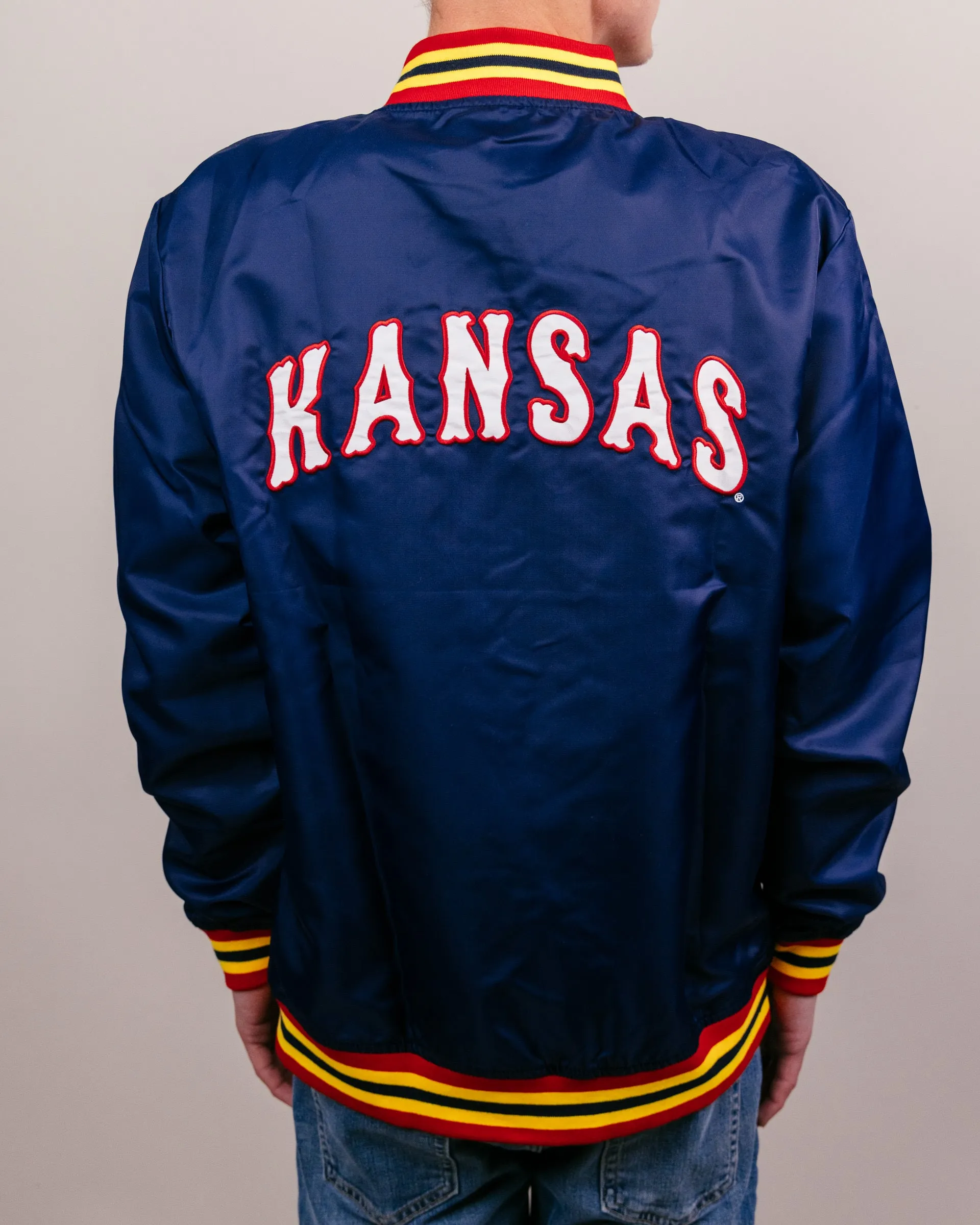 KU Warhawk Navy Varsity Jacket