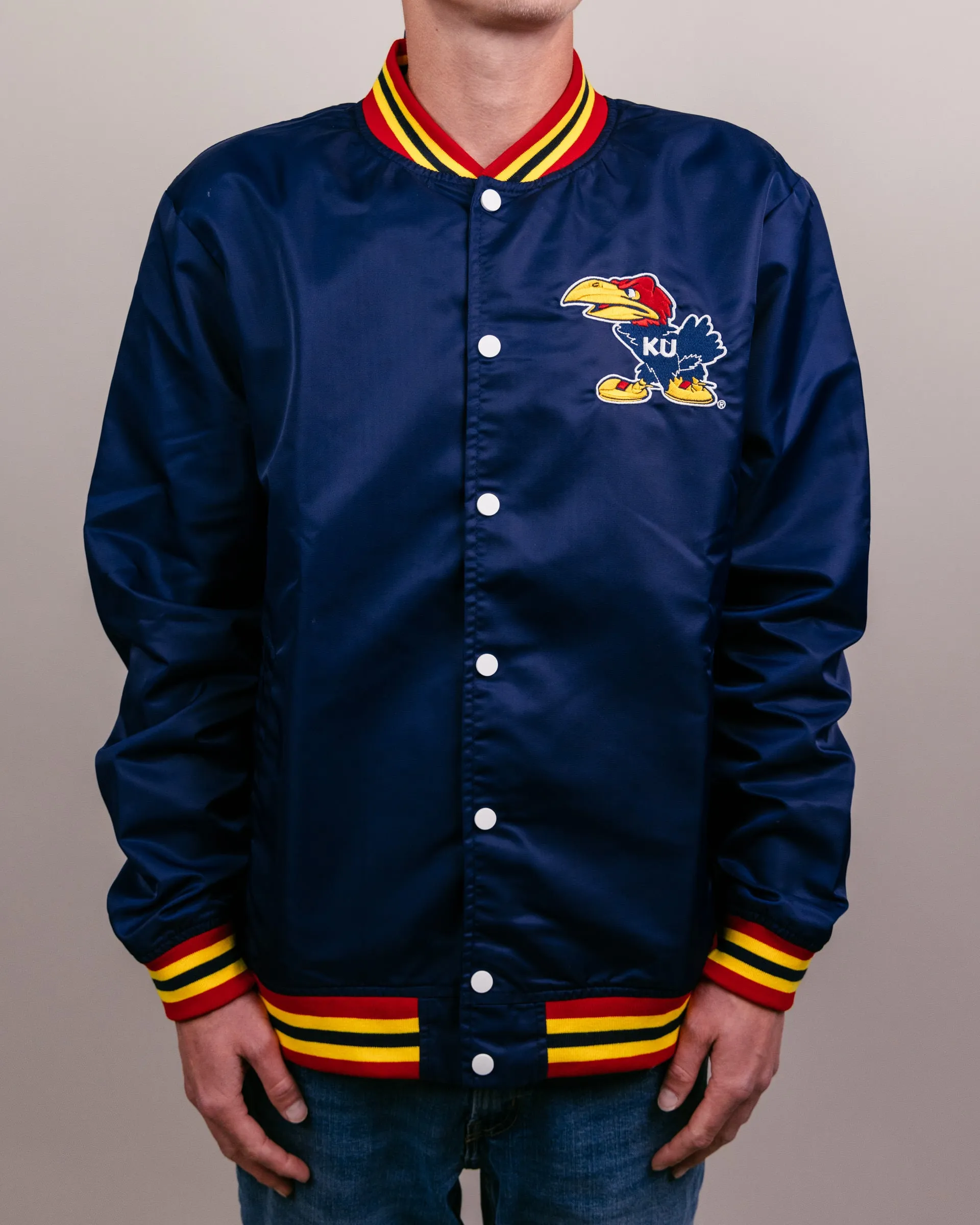 KU Warhawk Navy Varsity Jacket