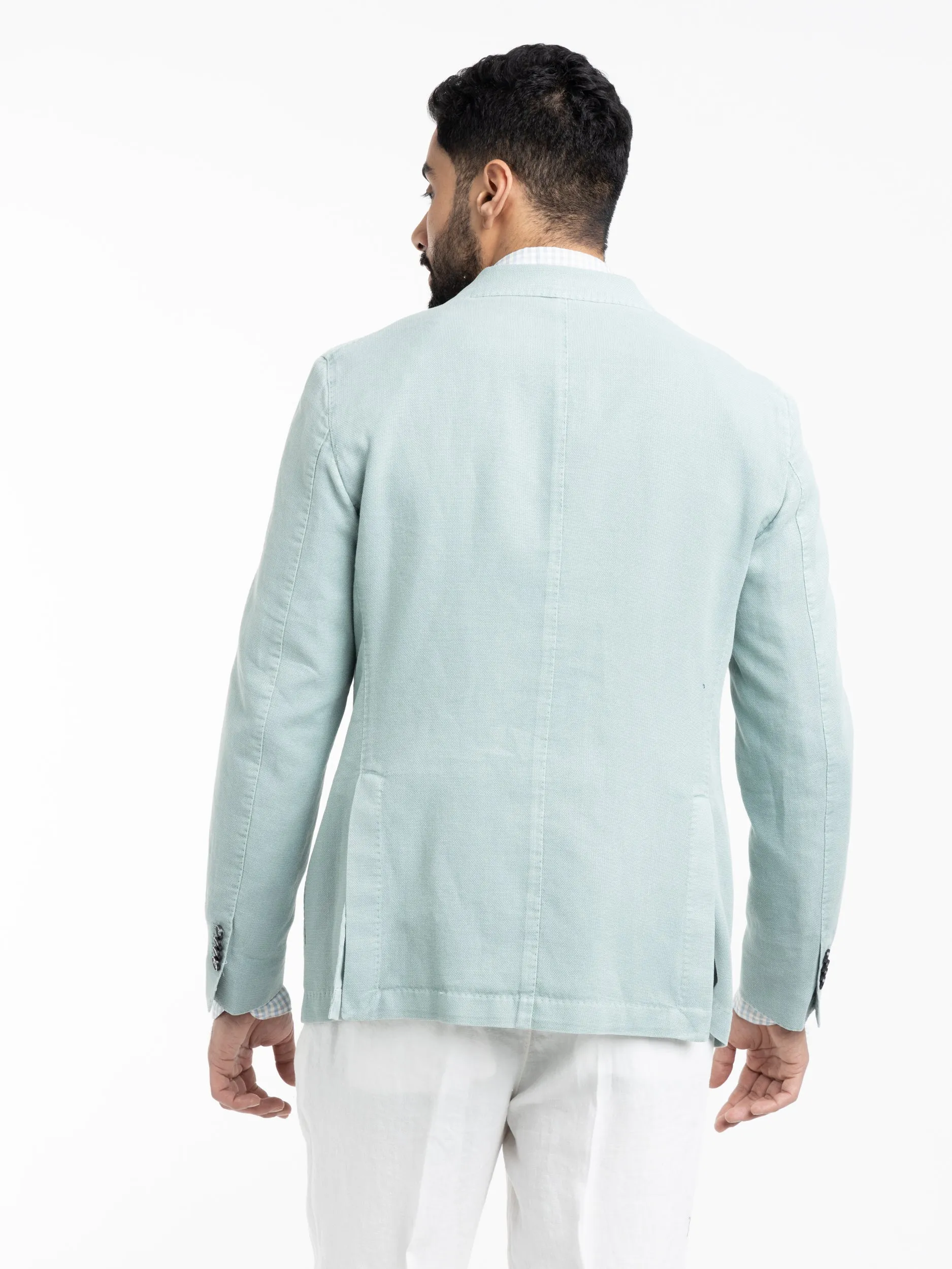 Light Green Garment-Dyed Sport Jacket