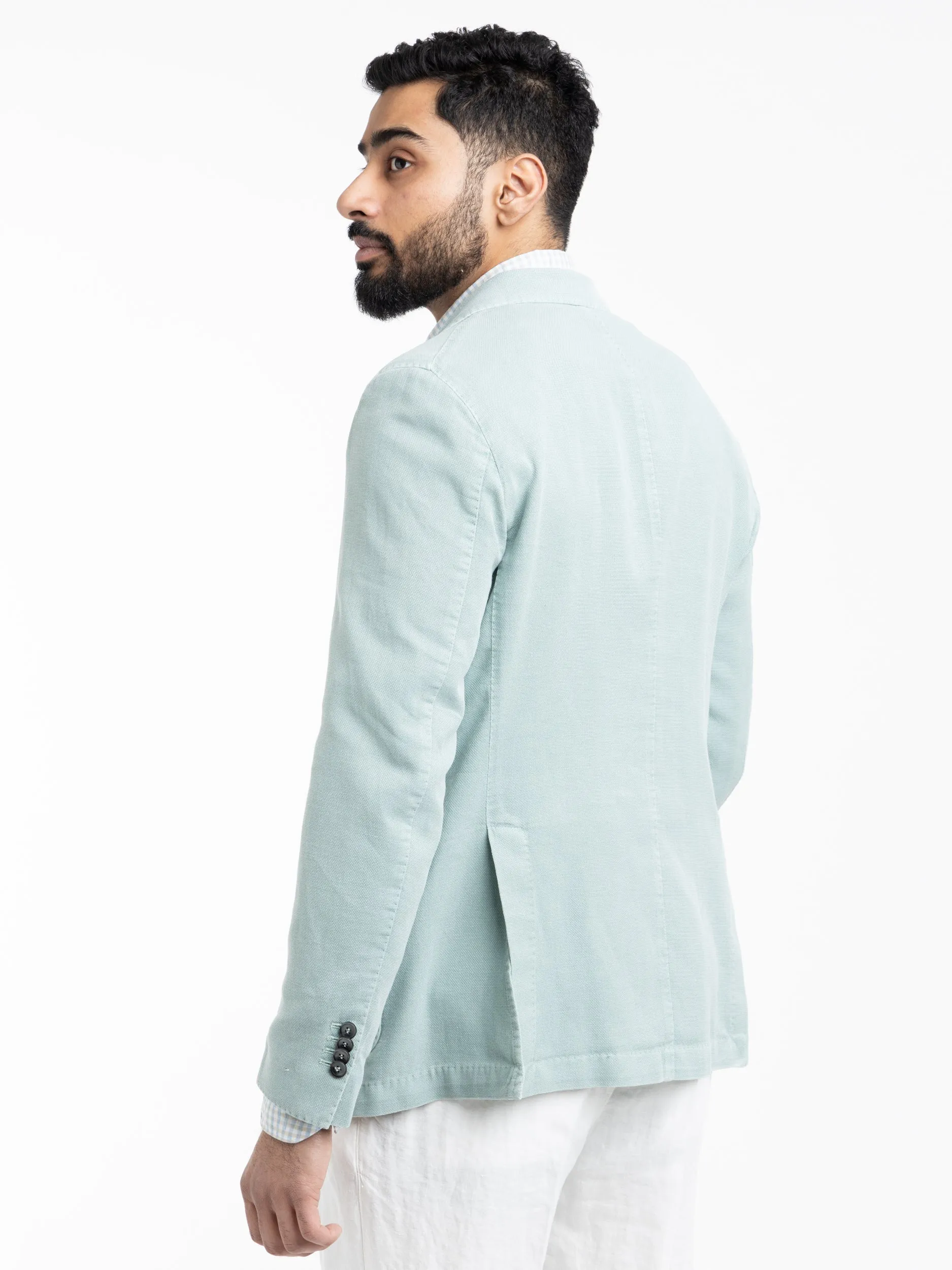 Light Green Garment-Dyed Sport Jacket