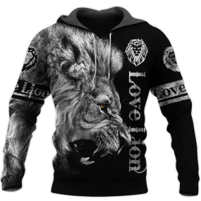 Love Lion Black and White Hoodies