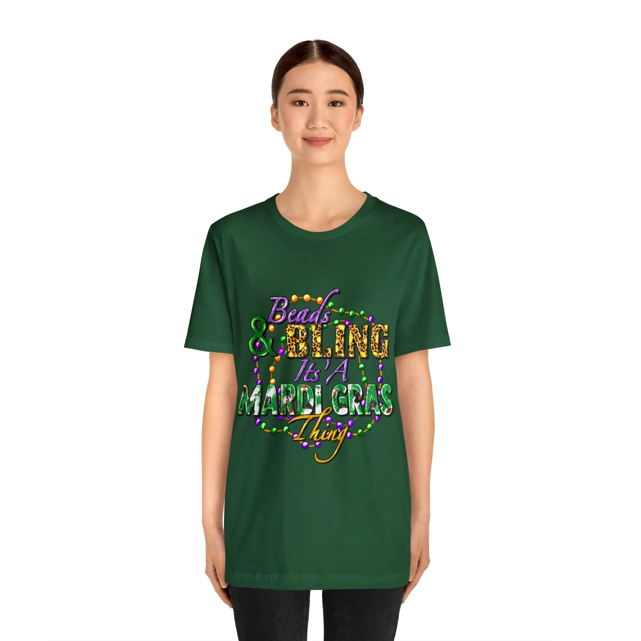 Mardi Gras T-Shirt only at Bling & Bloom's Boutique | Beads & Bling T-Shirt | Fun Tees | Party T-Shirts