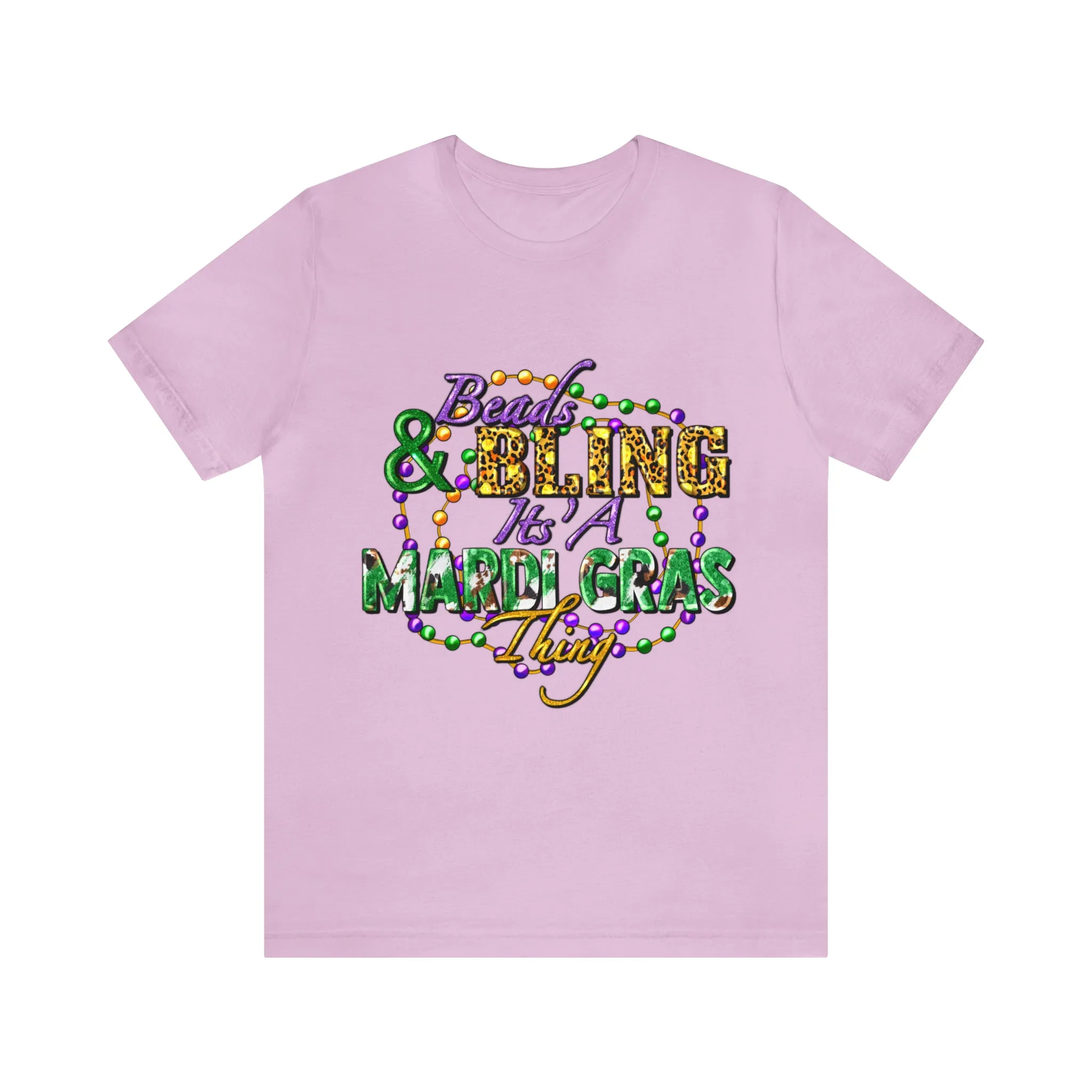 Mardi Gras T-Shirt only at Bling & Bloom's Boutique | Beads & Bling T-Shirt | Fun Tees | Party T-Shirts