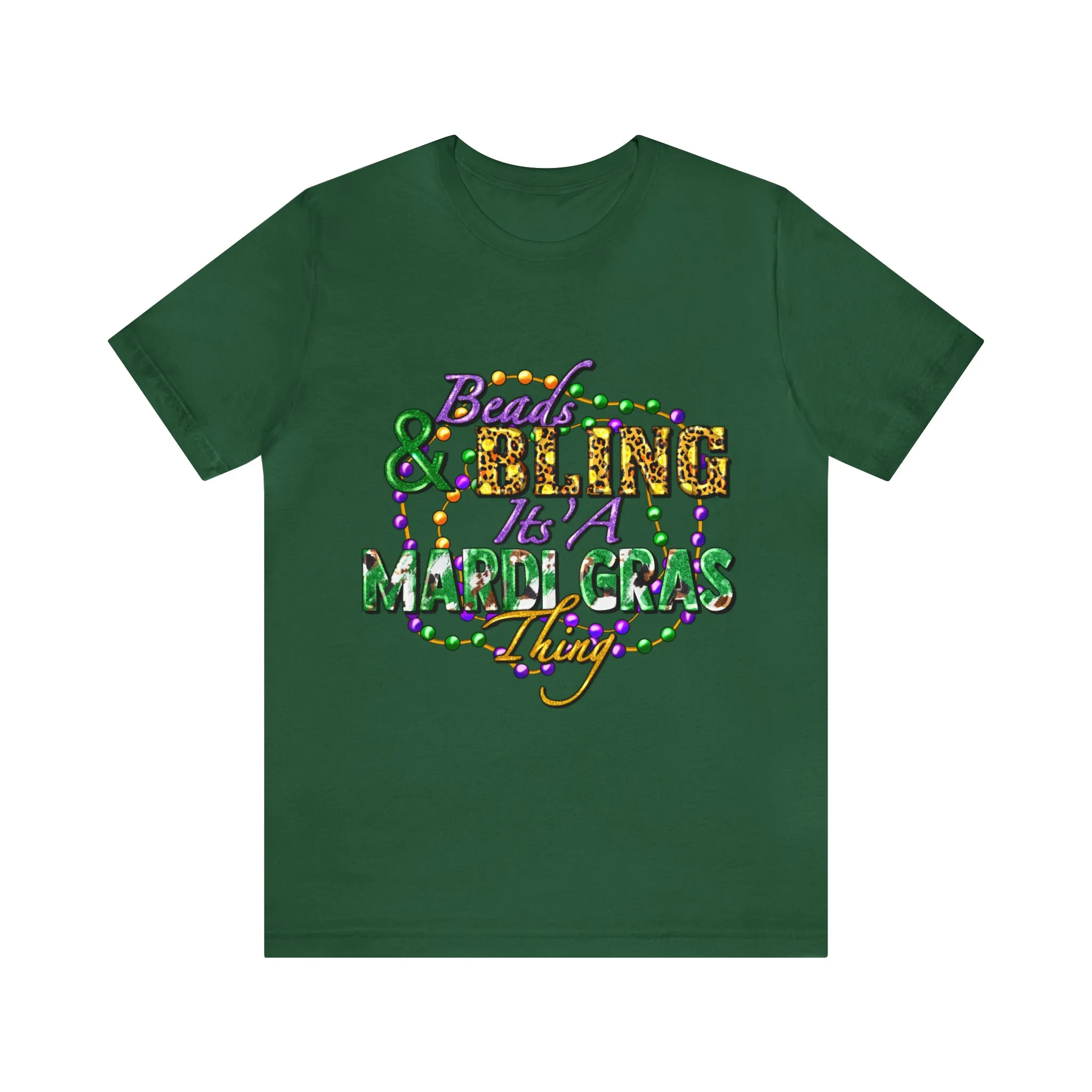 Mardi Gras T-Shirt only at Bling & Bloom's Boutique | Beads & Bling T-Shirt | Fun Tees | Party T-Shirts