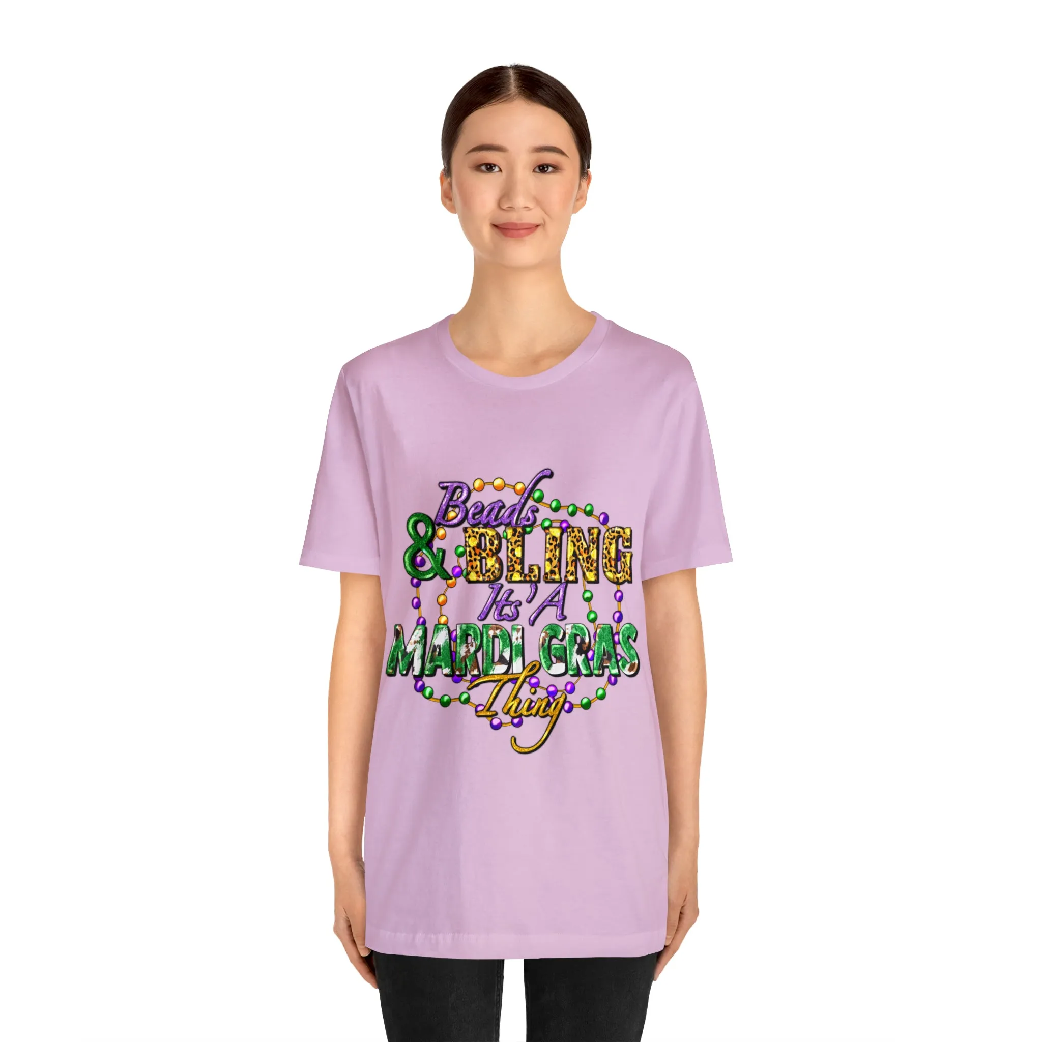 Mardi Gras T-Shirt only at Bling & Bloom's Boutique | Beads & Bling T-Shirt | Fun Tees | Party T-Shirts