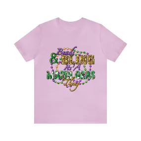 Mardi Gras T-Shirt only at Bling & Bloom's Boutique | Beads & Bling T-Shirt | Fun Tees | Party T-Shirts