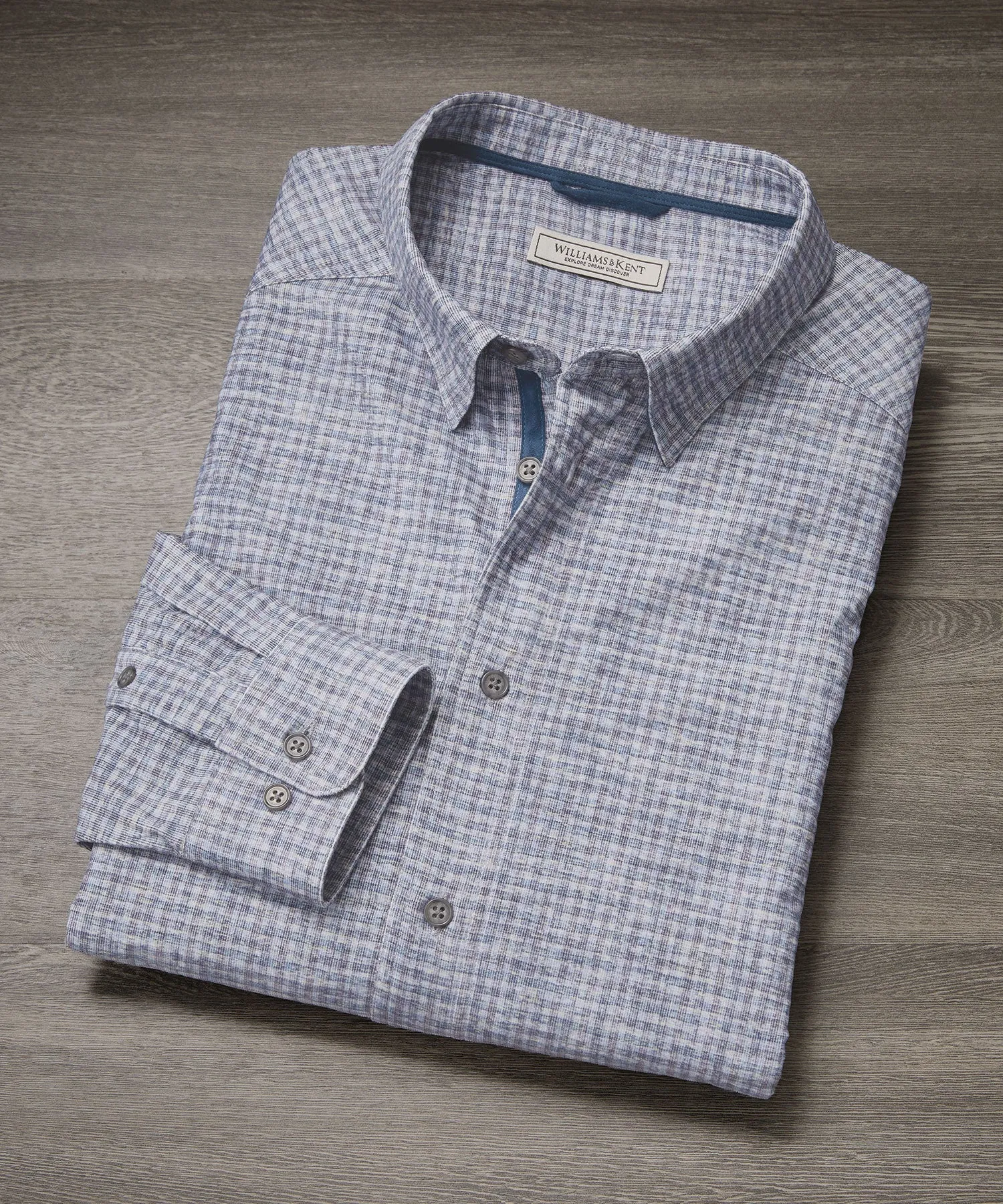 Mini Washed Cord Check Pattern Long-Sleeve Sport Shirt