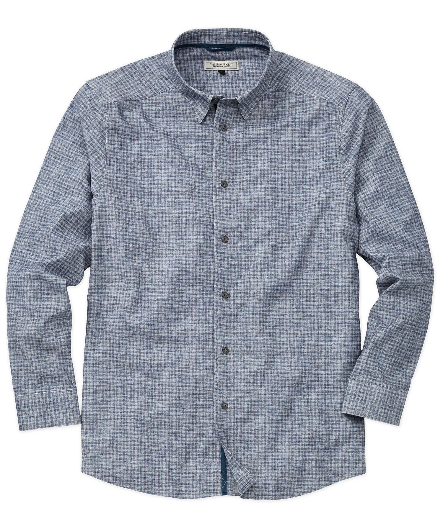 Mini Washed Cord Check Pattern Long-Sleeve Sport Shirt