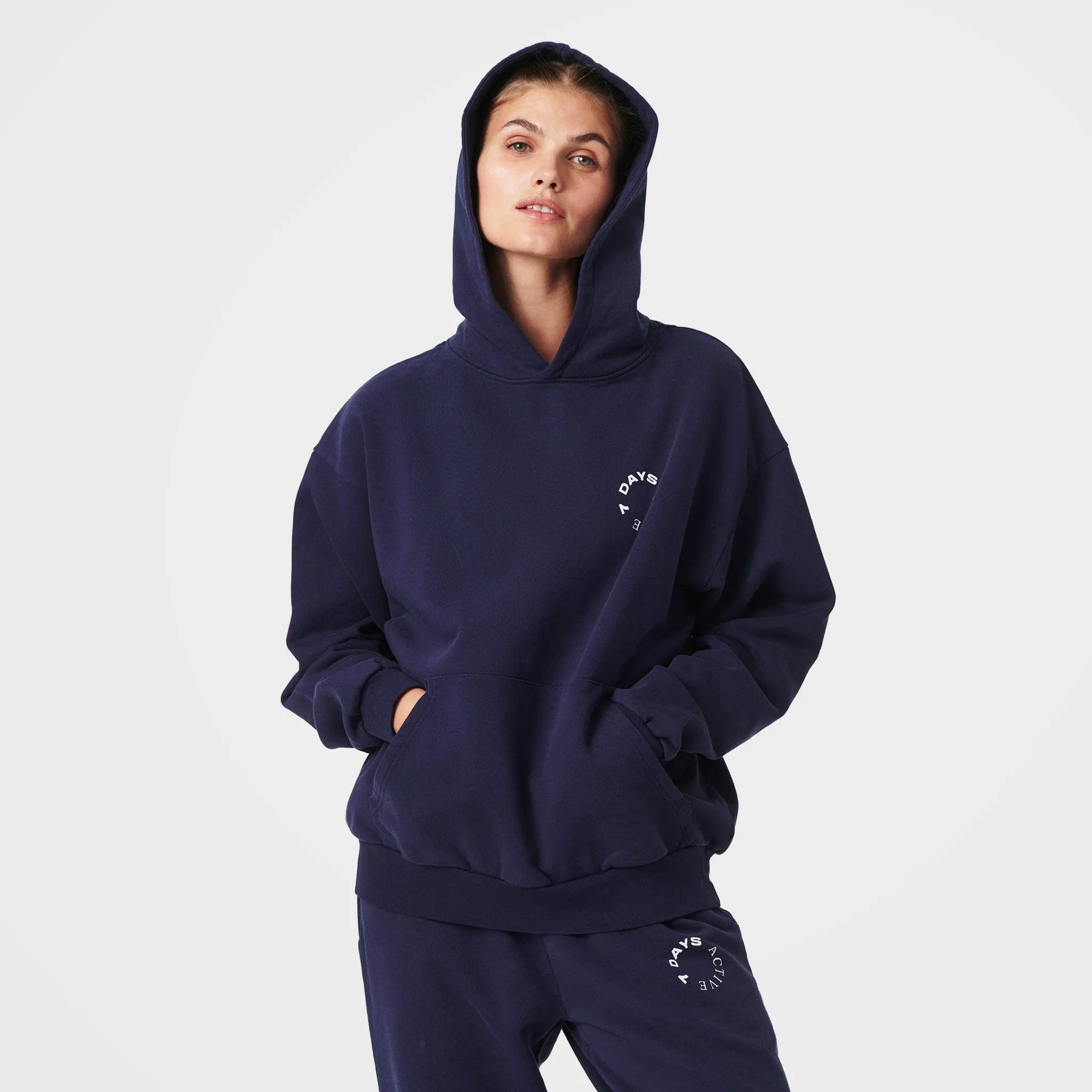 Navy Organic Cotton Hoodie by 7Days Active