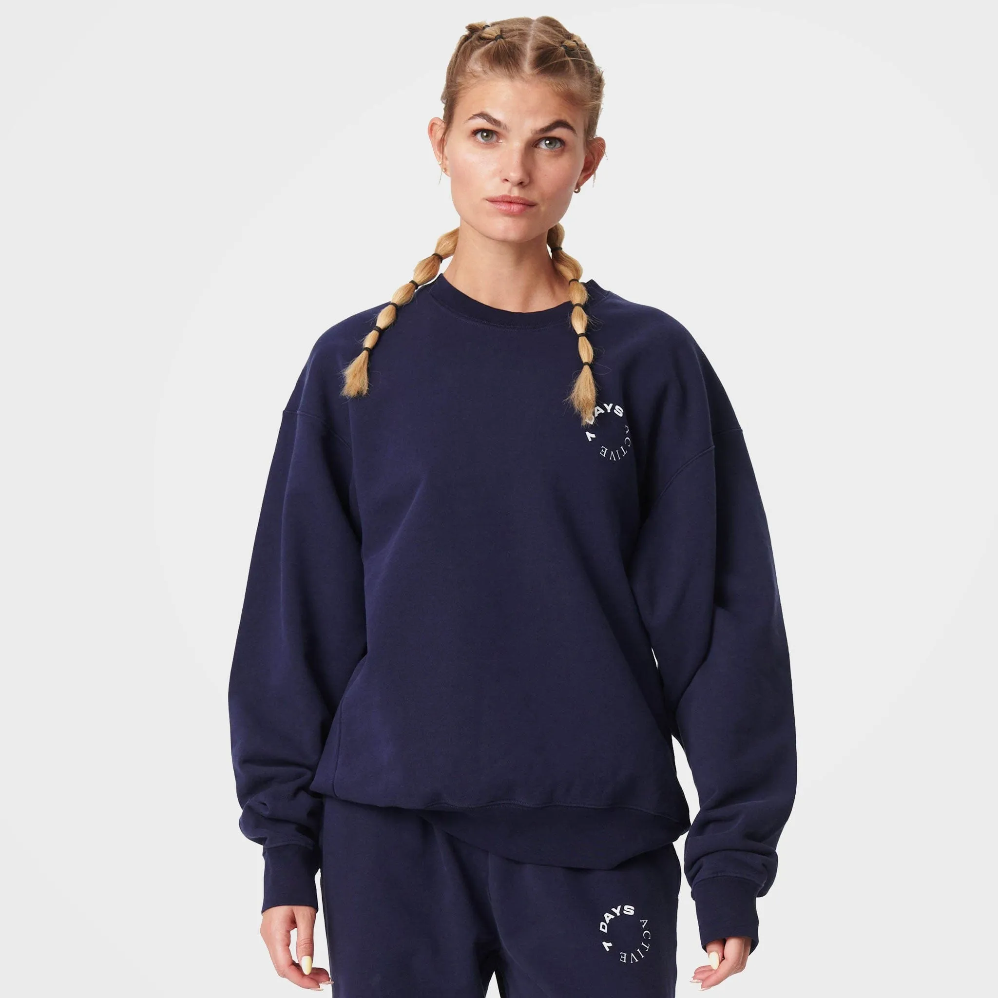 Navy Organic Cotton Sweatshirt by 7Days Active