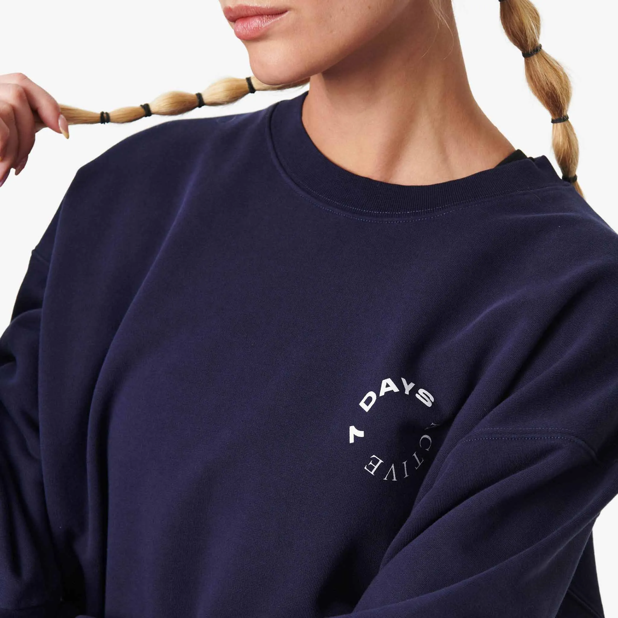 Navy Organic Cotton Sweatshirt by 7Days Active