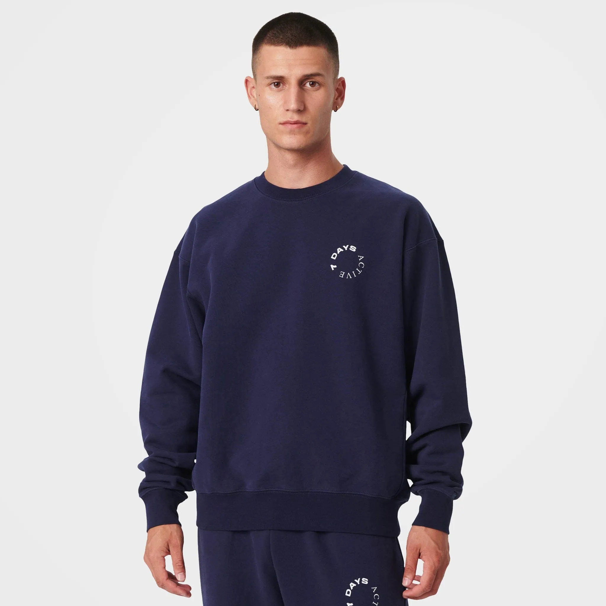 Navy Organic Cotton Sweatshirt by 7Days Active