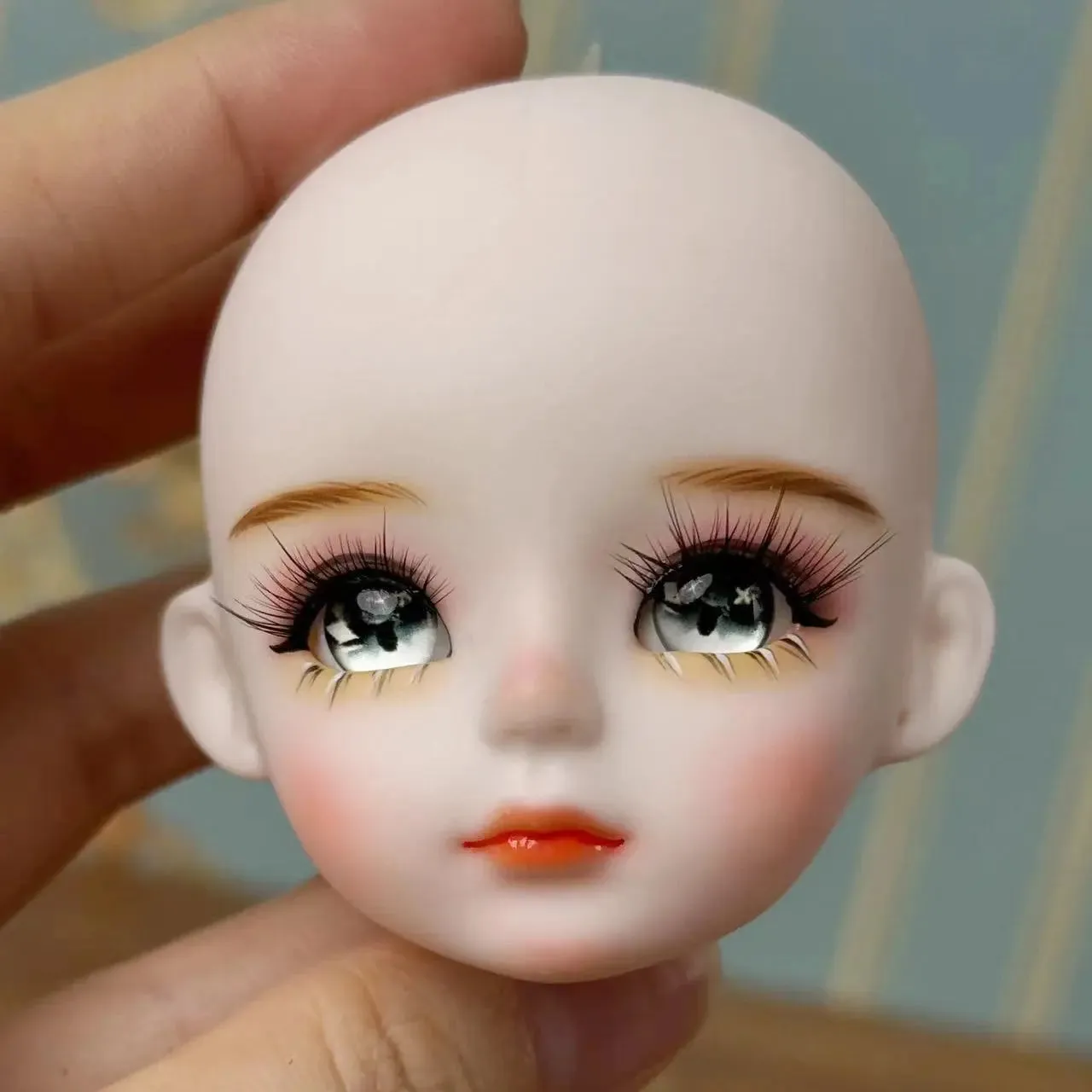 New Cute 30cm Doll Head 1/6 BJD Doll DIY Practice Makeup Whole Doll | Toy Gift for Children and Girls | Open Head Can Change Eyes